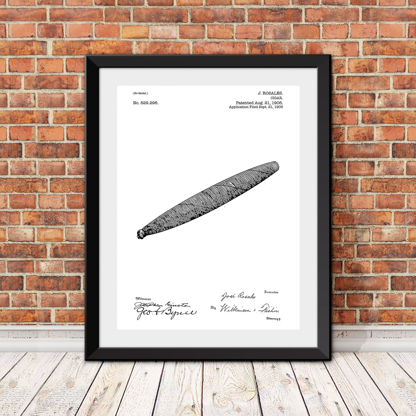 Cigar Patent Patent Print