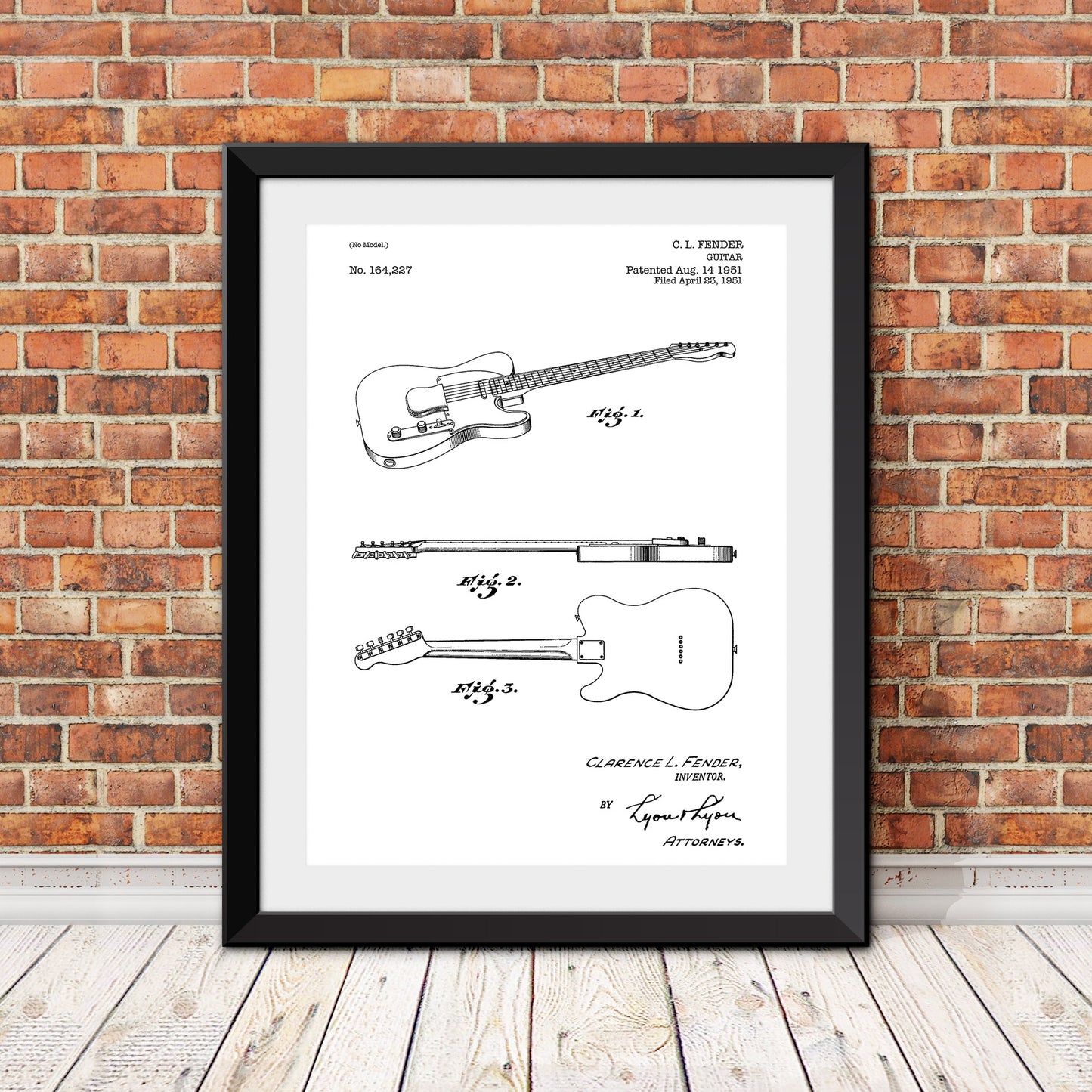 Guitar Patent Patent Print