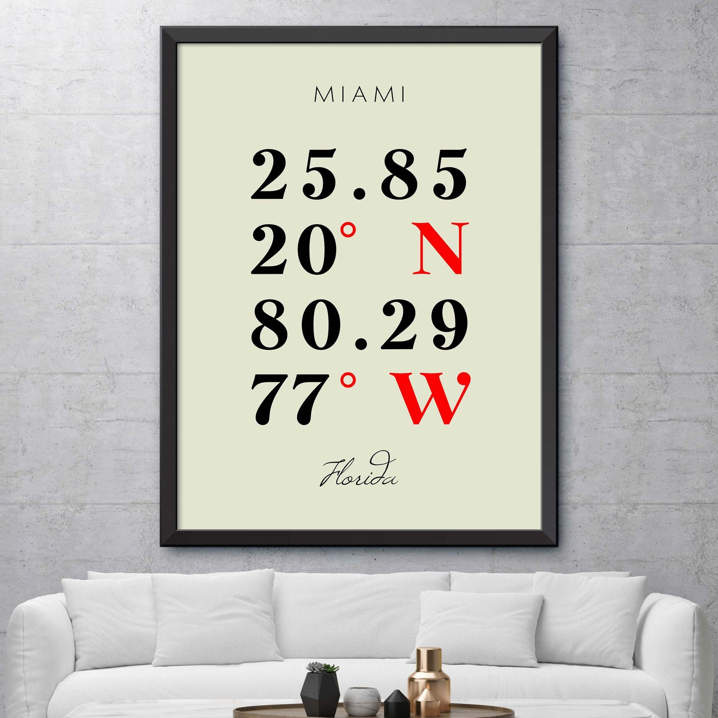 Miami Coordinate Map