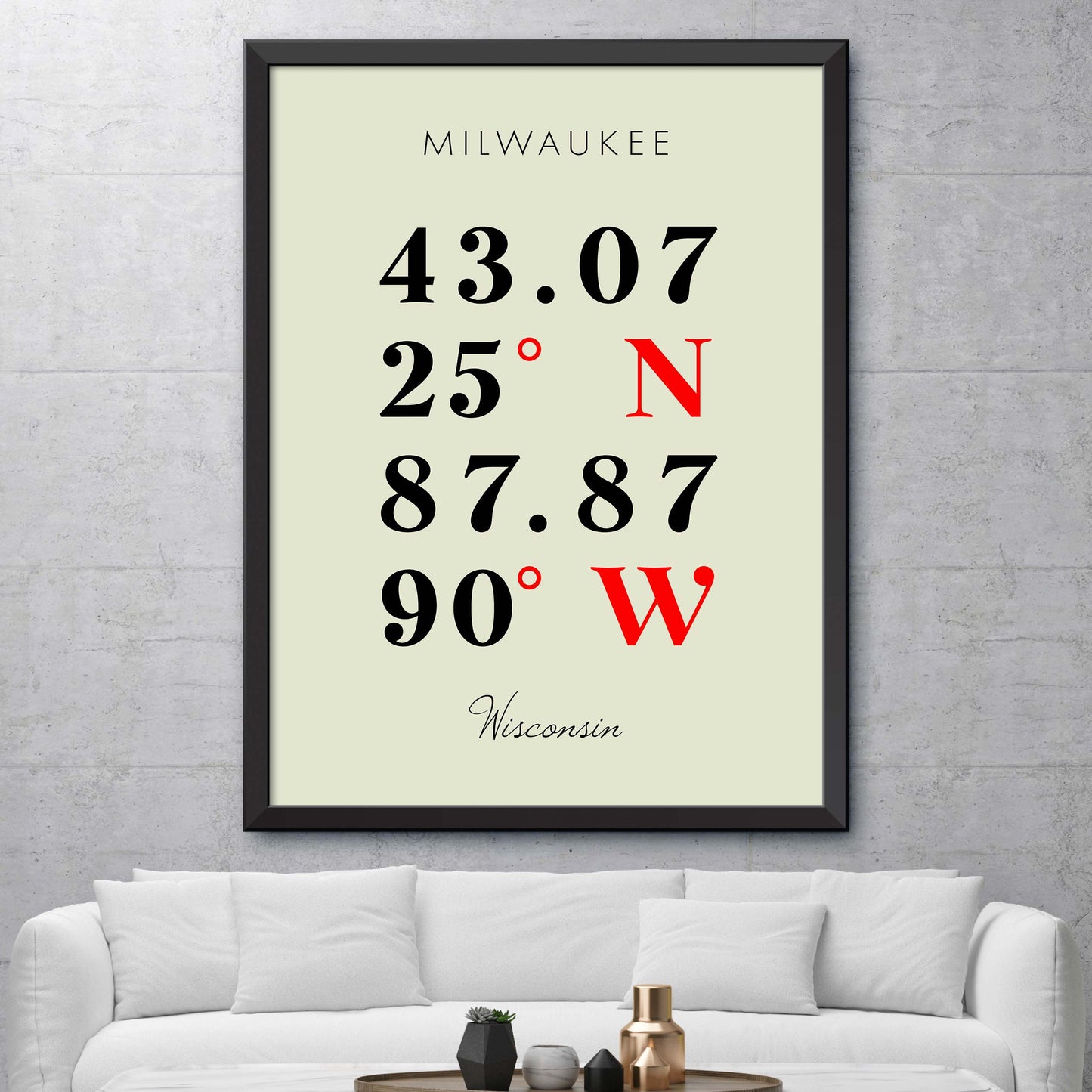 Milwaukee Coordinate Map