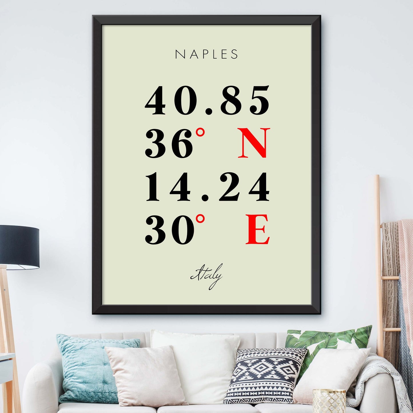Naples Coordinate Map