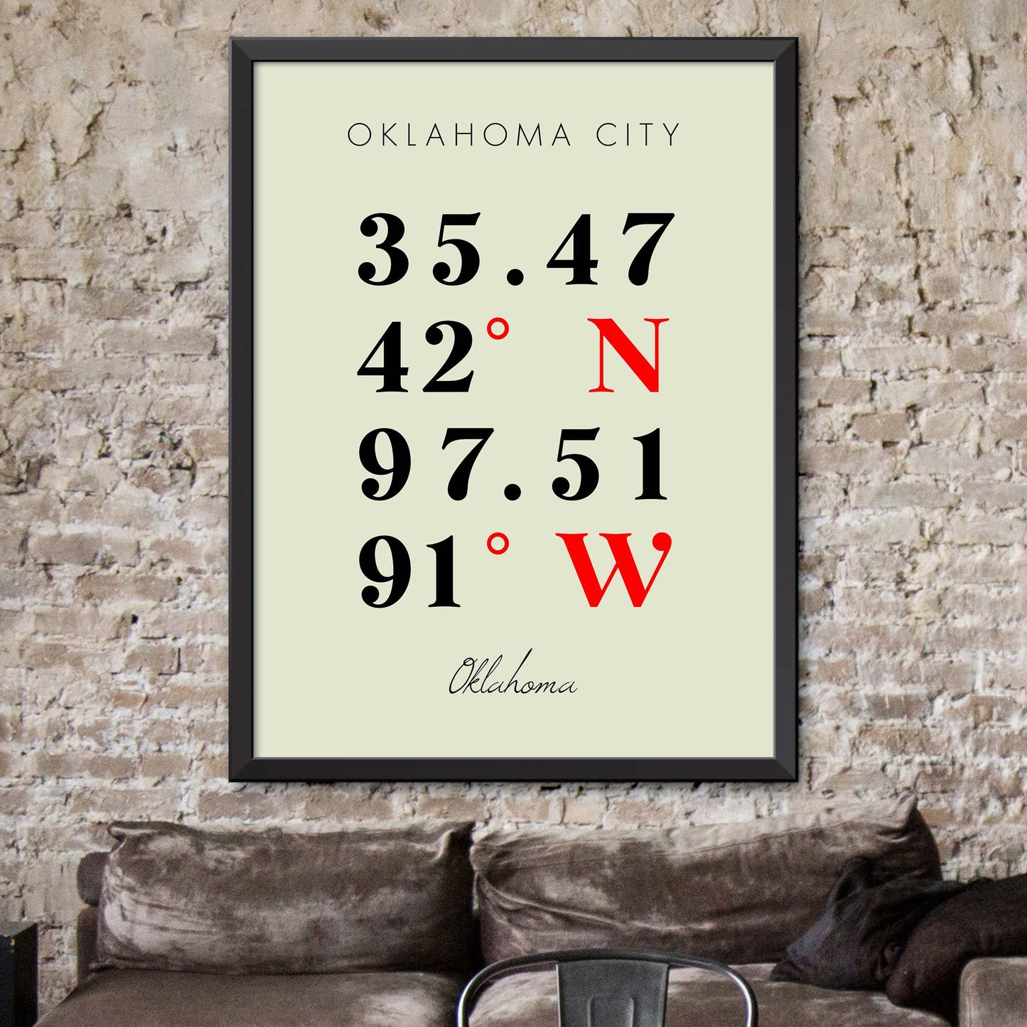 Oklahoma-City Coordinate Map