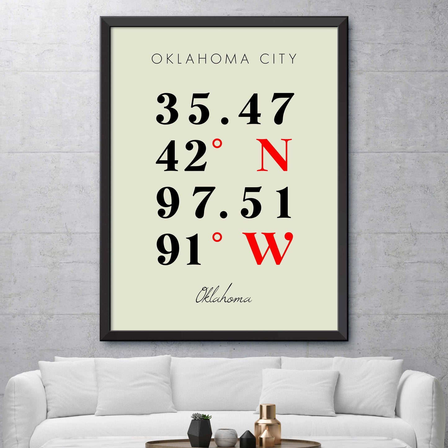 Oklahoma-City Coordinate Map
