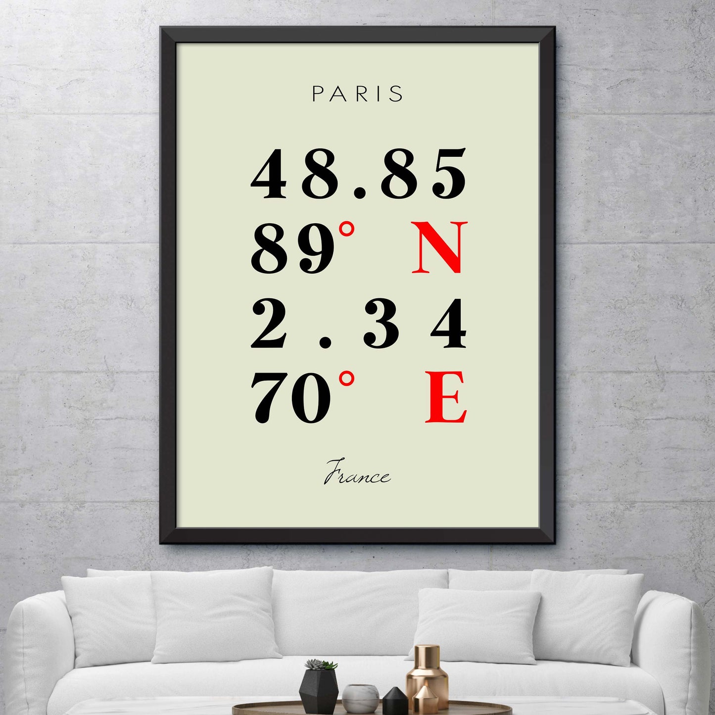 Paris Coordinate Map