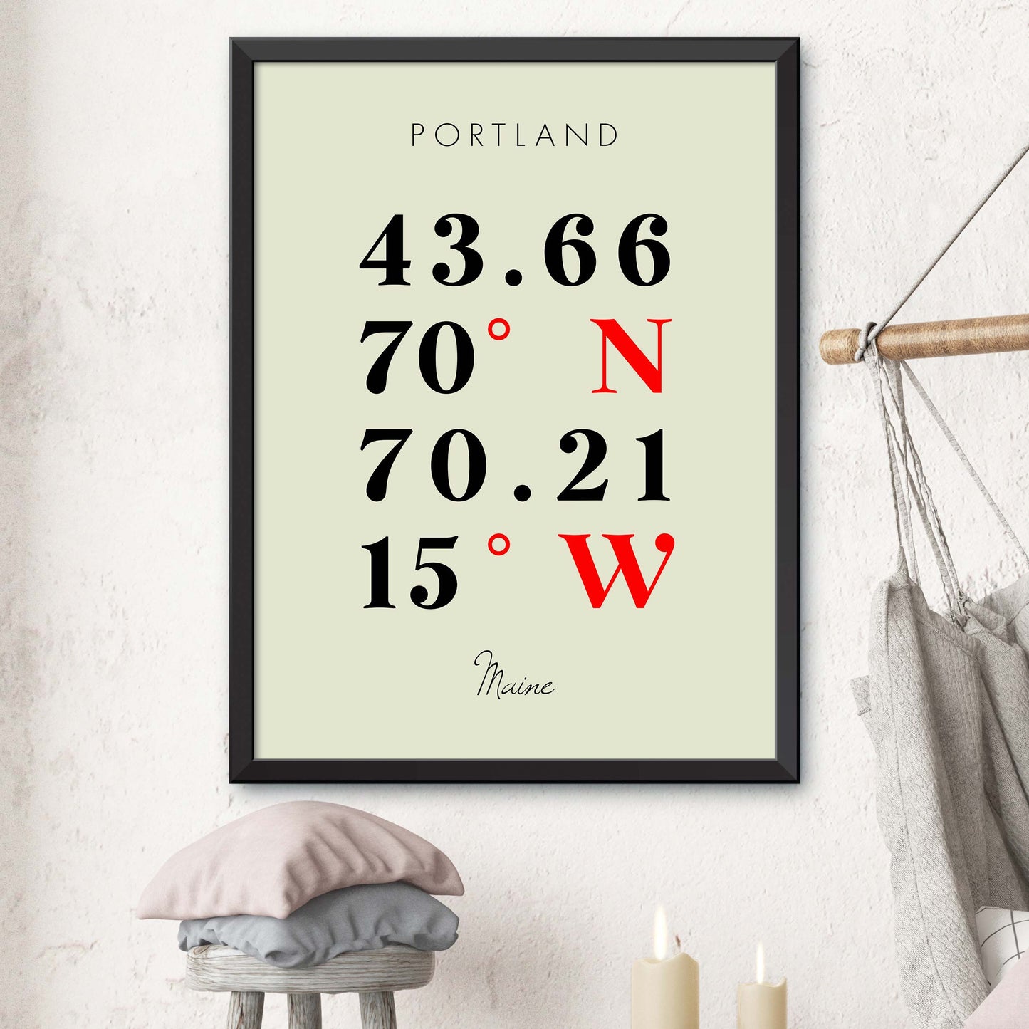 Portland, Maine Coordinate Map