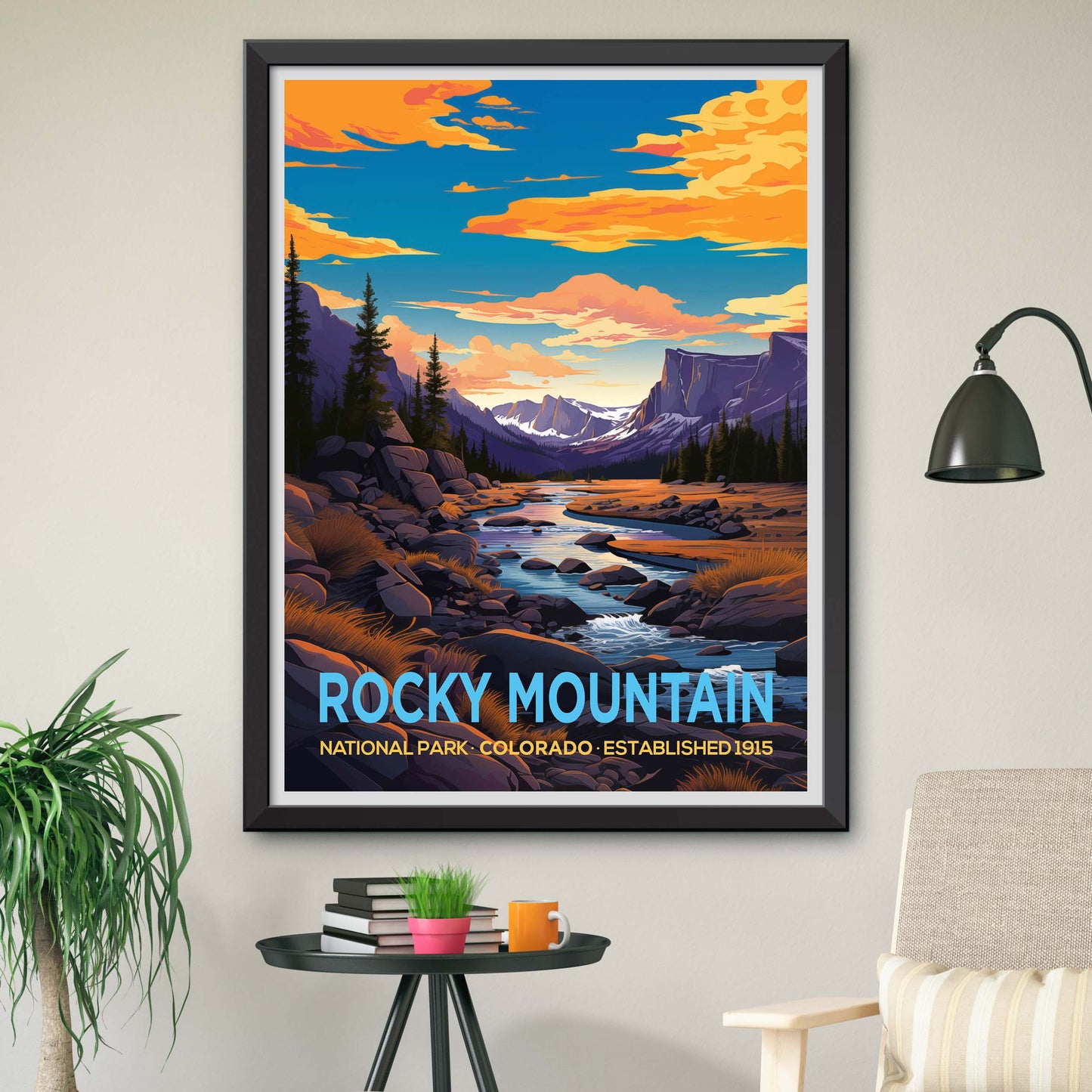 Rocky Mountain National Park Colorado Travel Print Gift Hiking Wall Art