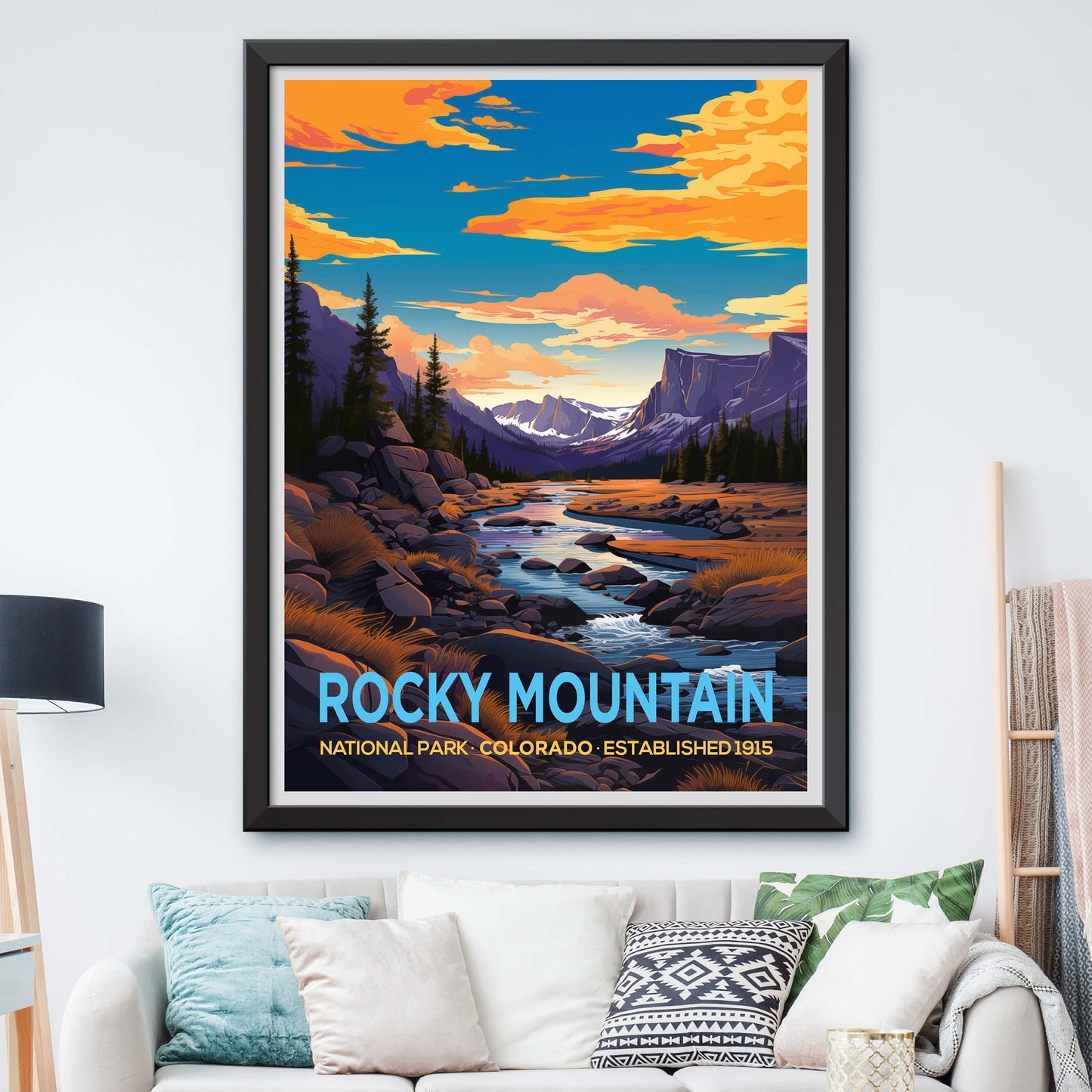 Rocky Mountain National Park Colorado Travel Print Gift Hiking Wall Art