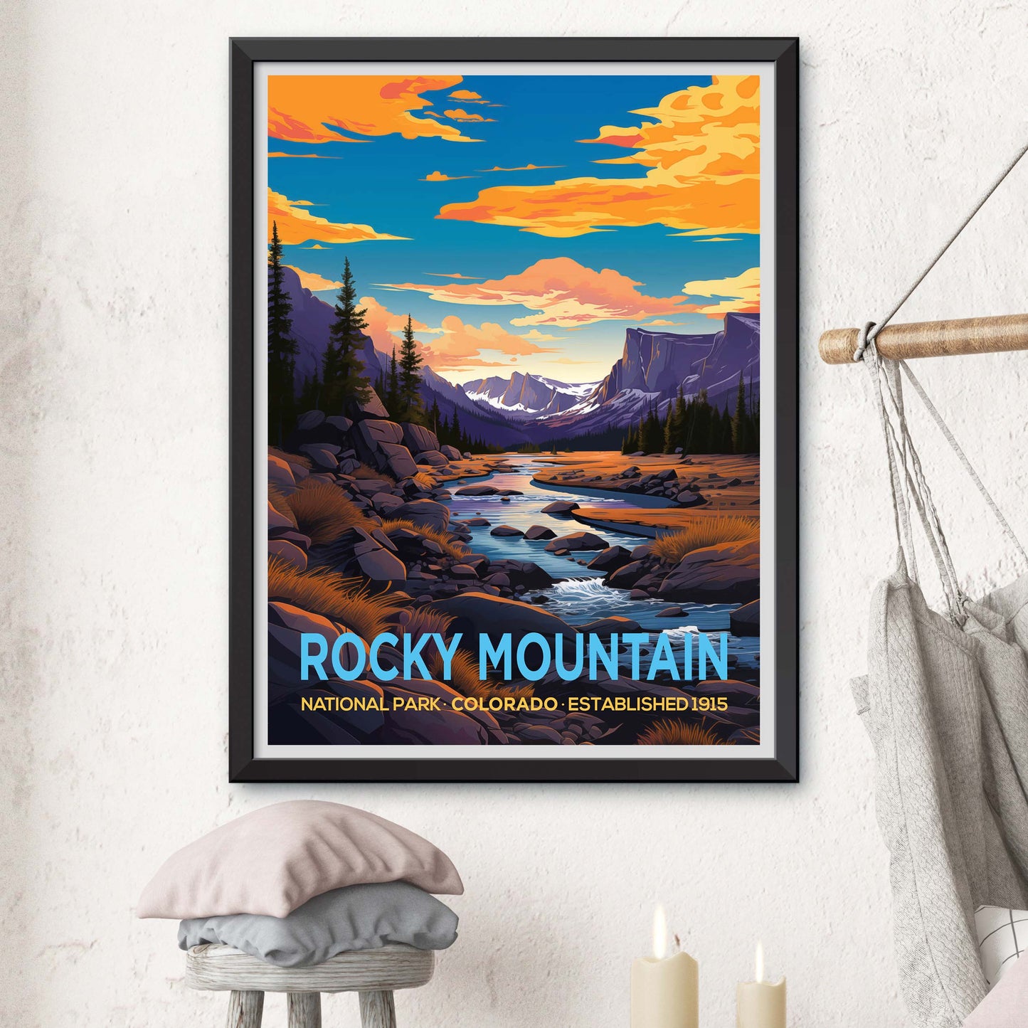 Rocky Mountain National Park Colorado Travel Print Gift Hiking Wall Art