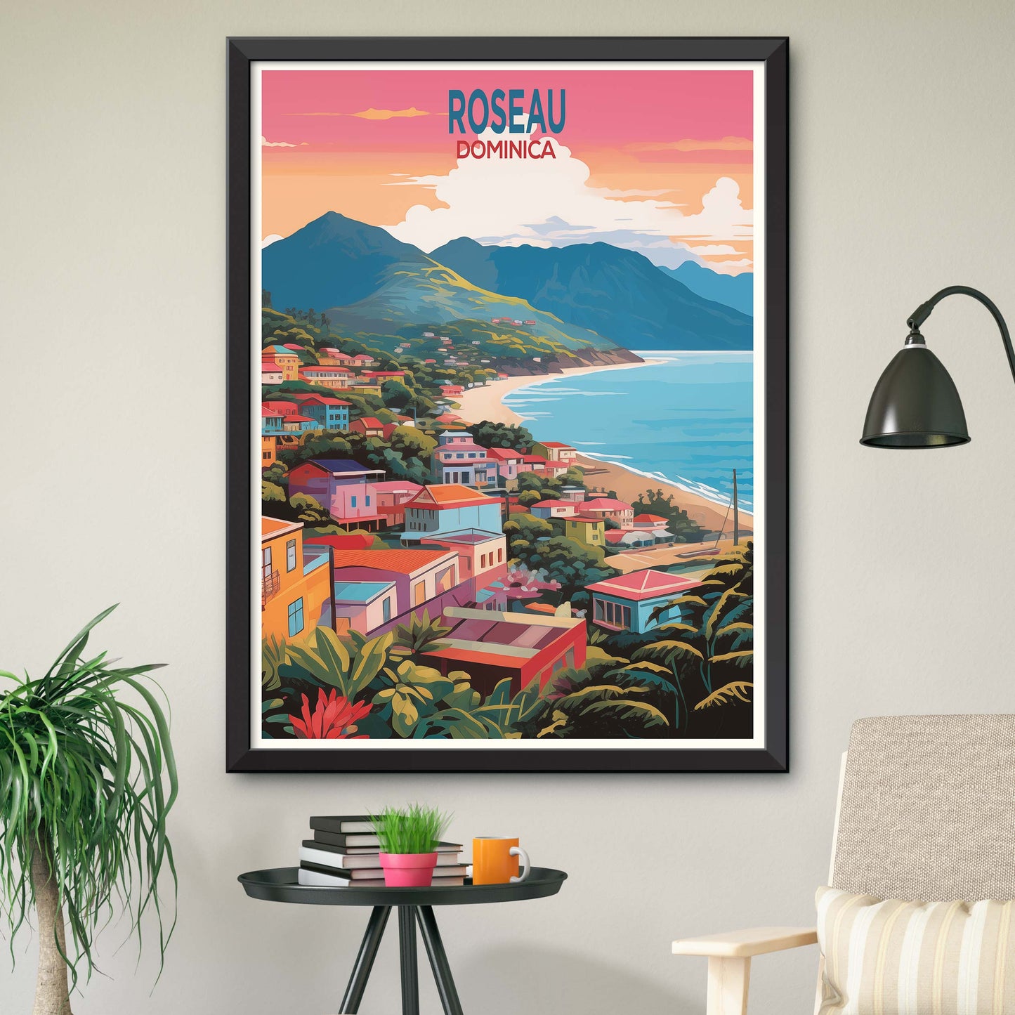 Roseau, Dominica Cityscape: Captivating Travel Print