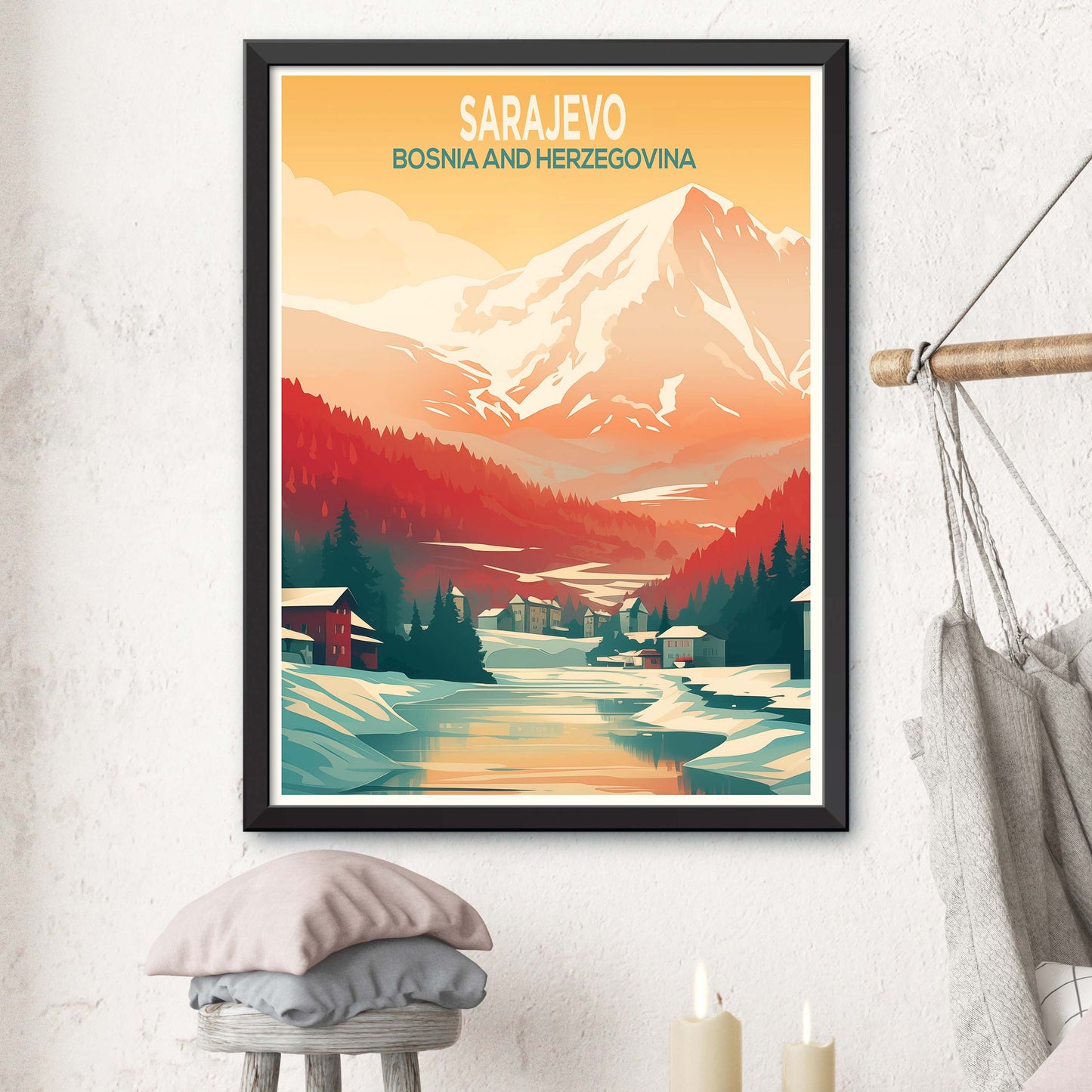 SARAJEVO, Bosnia-and-Herzegovina, Travel Print Wall Art
