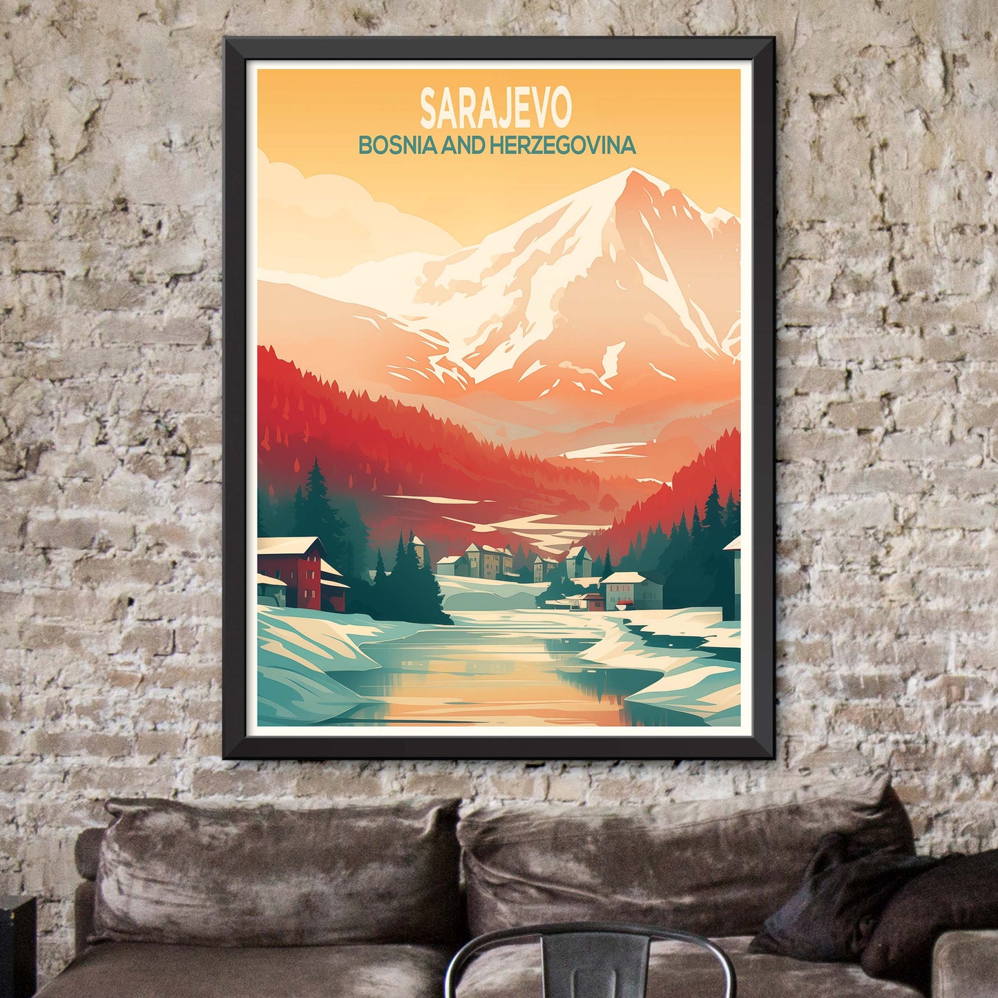 SARAJEVO, Bosnia-and-Herzegovina, Travel Print Wall Art