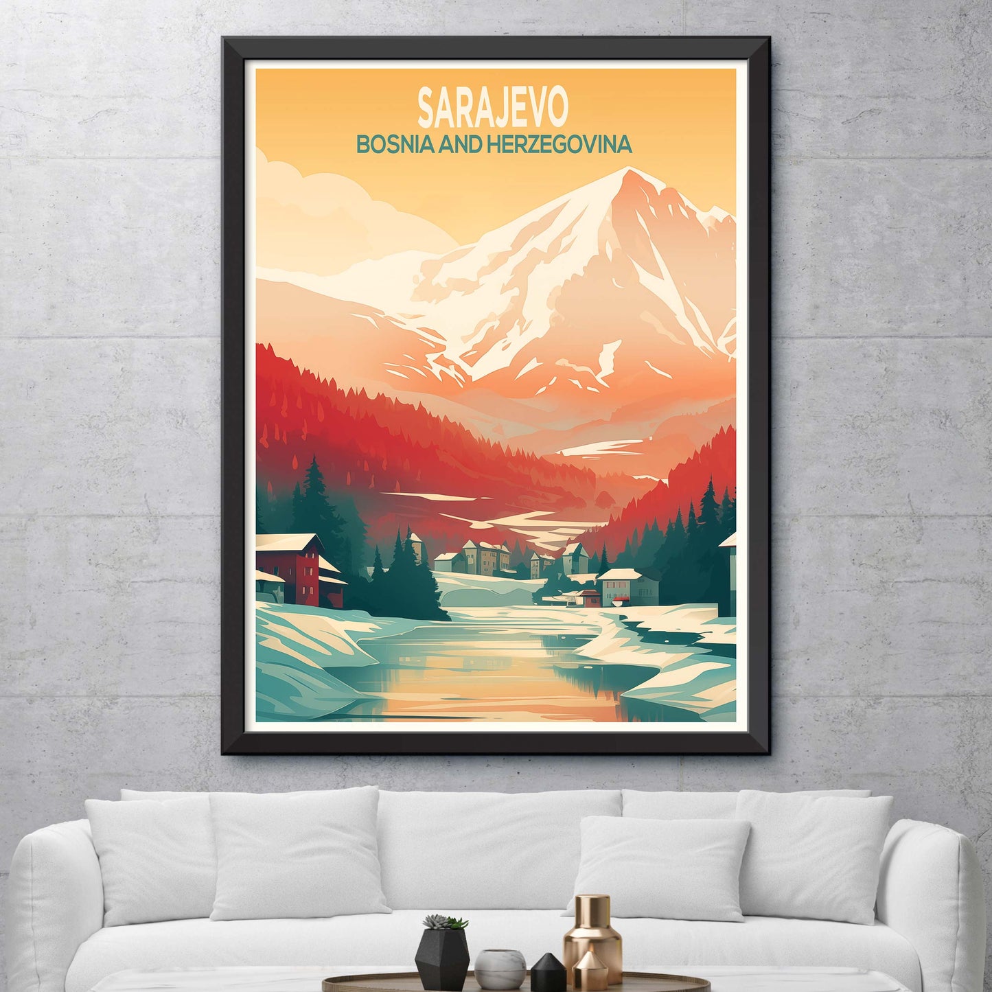 SARAJEVO, Bosnia-and-Herzegovina, Travel Print Wall Art