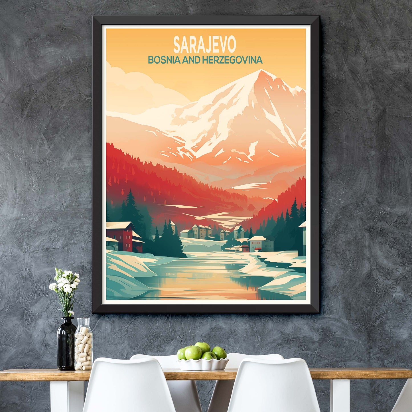 SARAJEVO, Bosnia-and-Herzegovina, Travel Print Wall Art