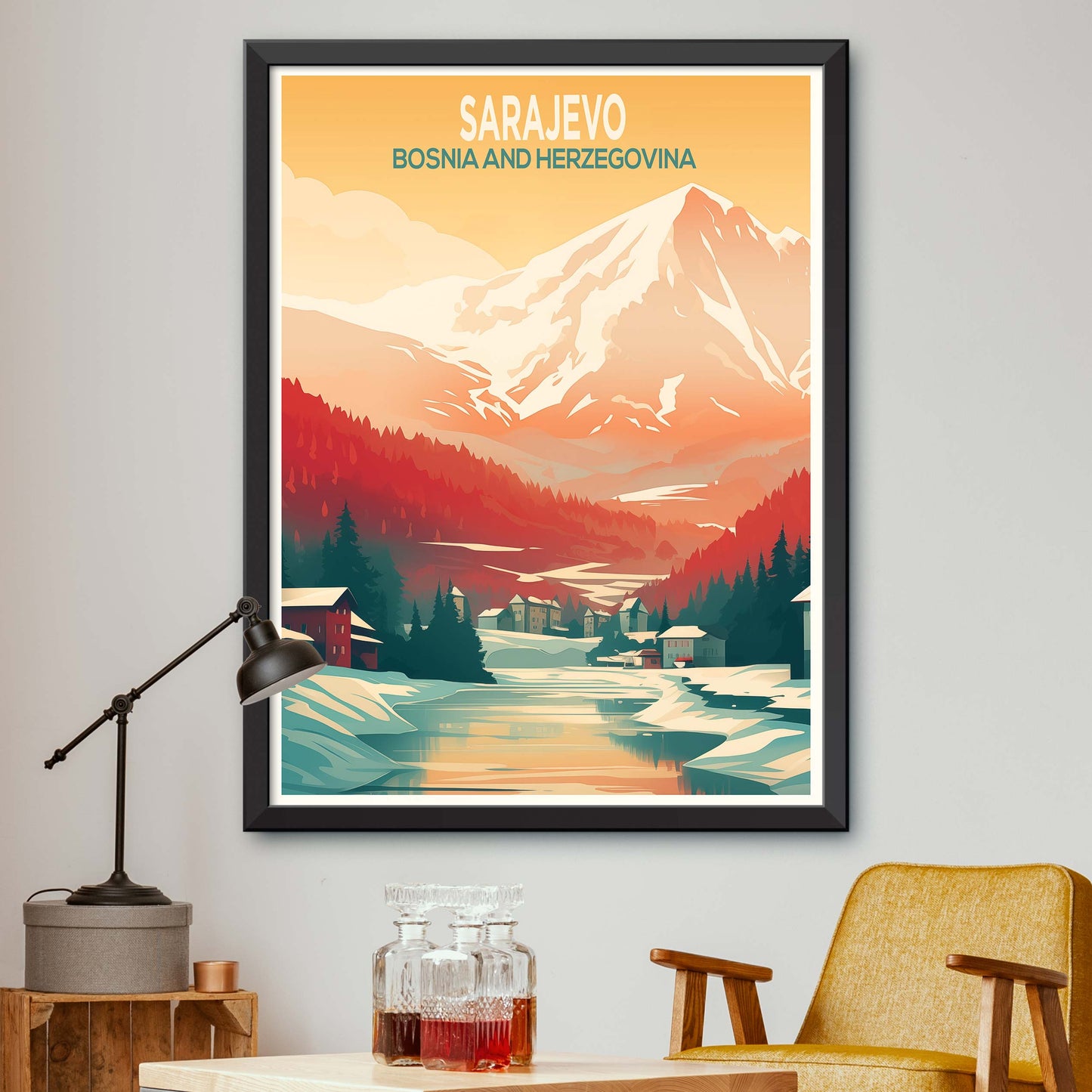SARAJEVO, Bosnia-and-Herzegovina, Travel Print Wall Art