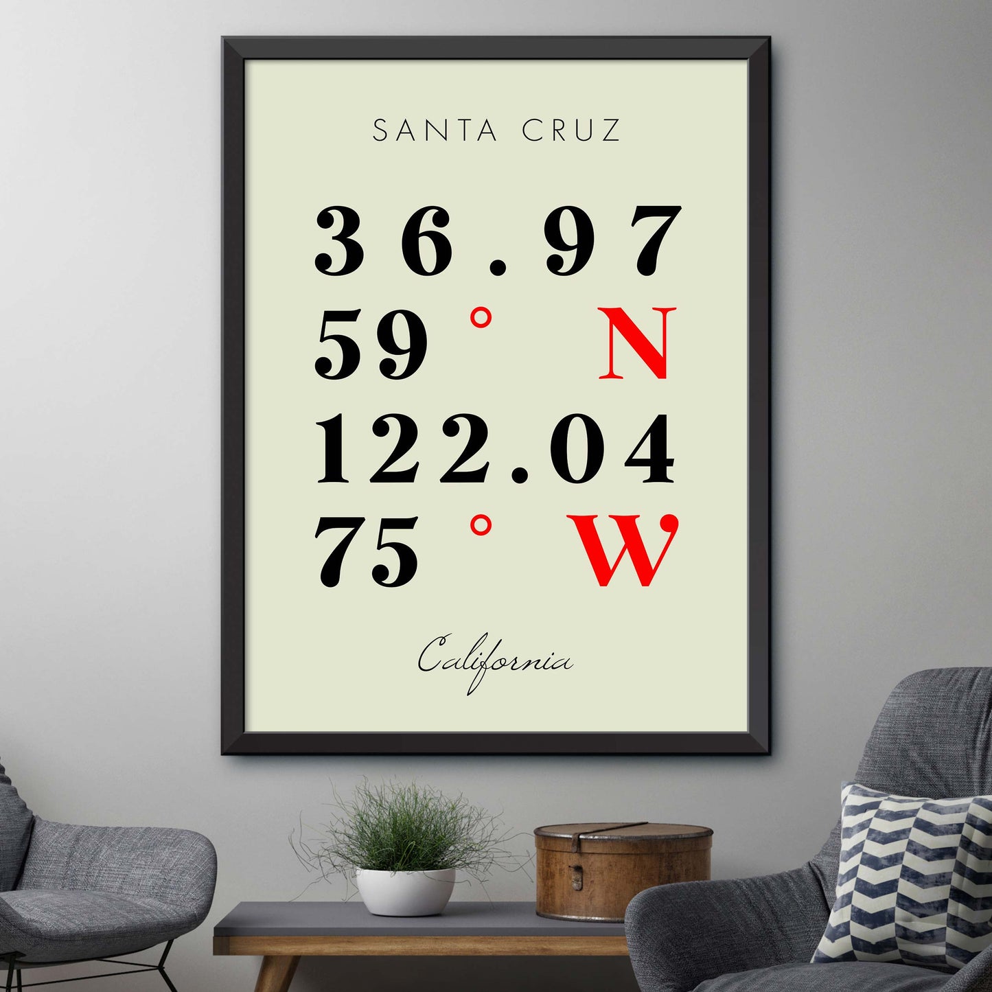 Santa-Cruz Coordinate Map