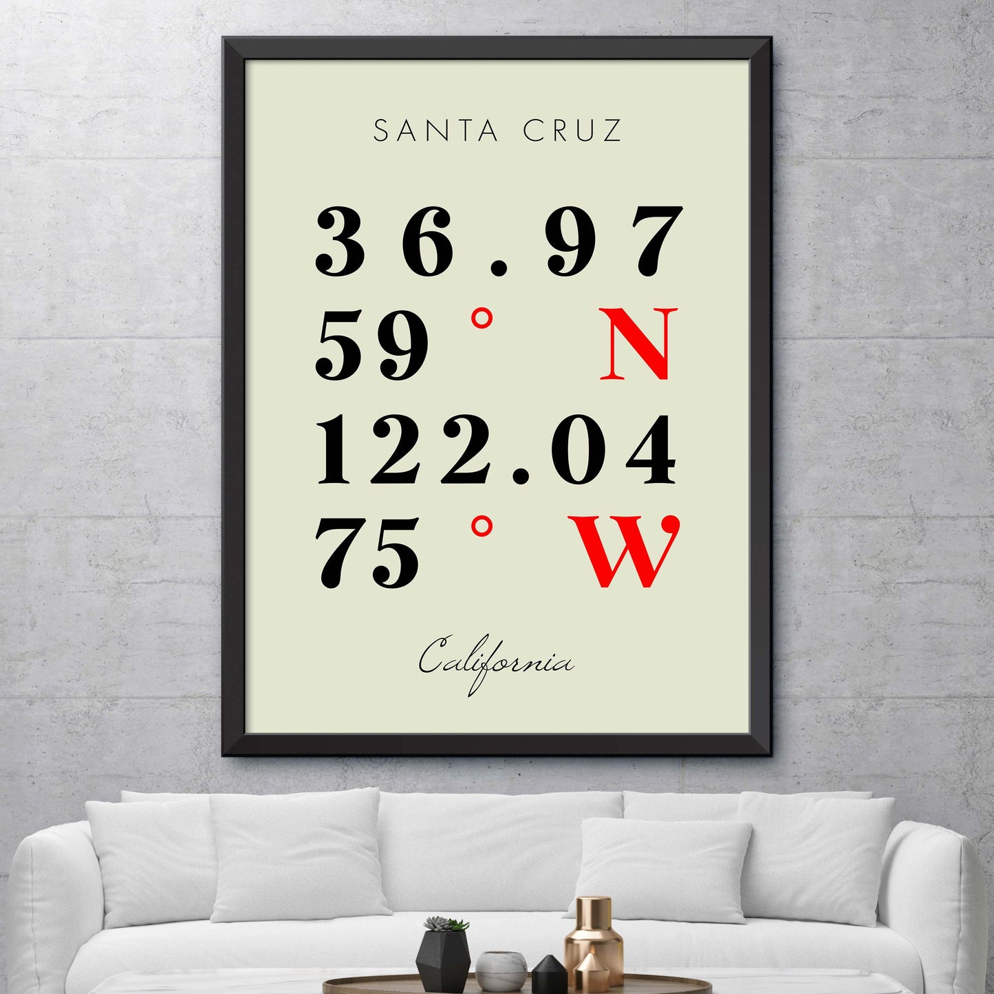 Santa-Cruz Coordinate Map