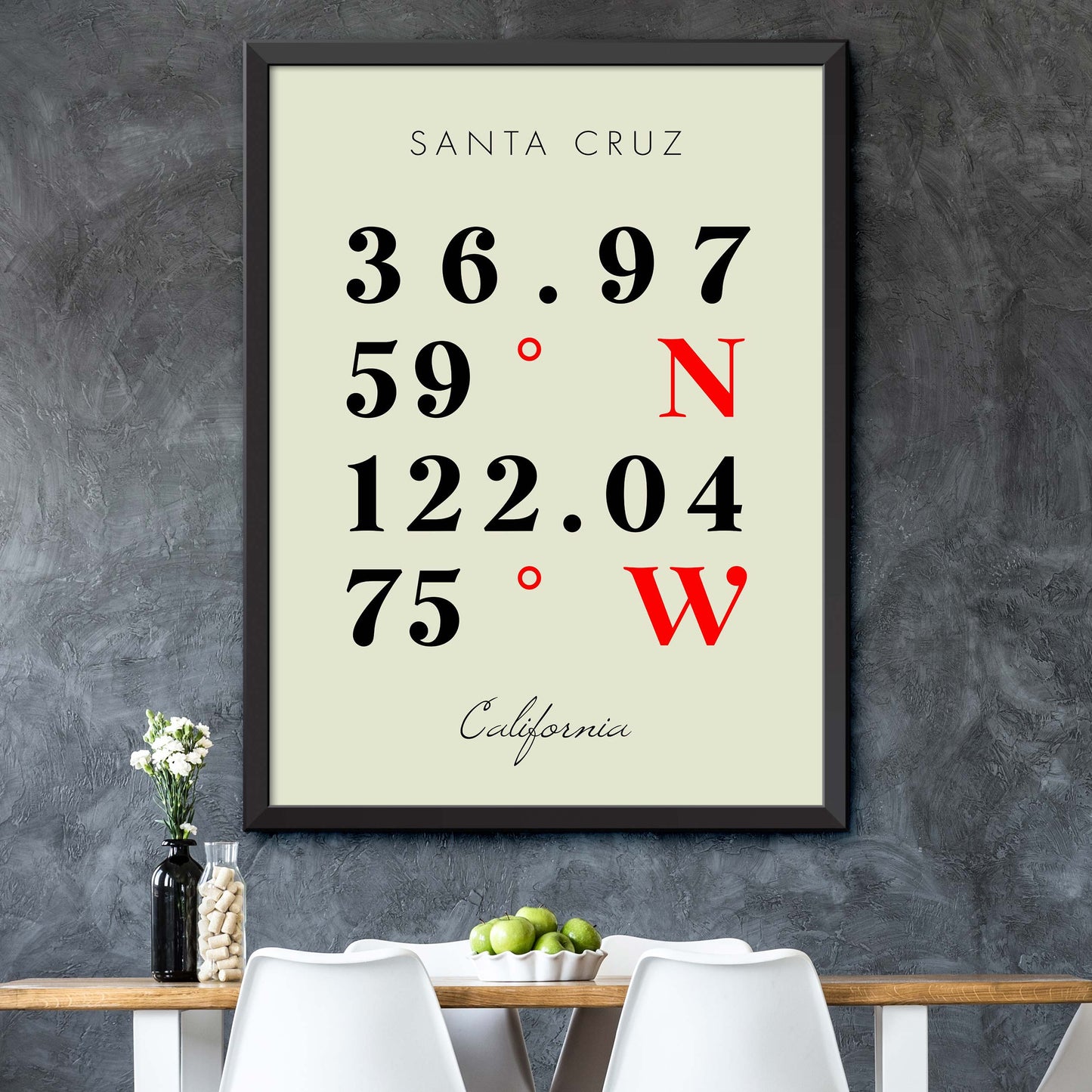 Santa-Cruz Coordinate Map