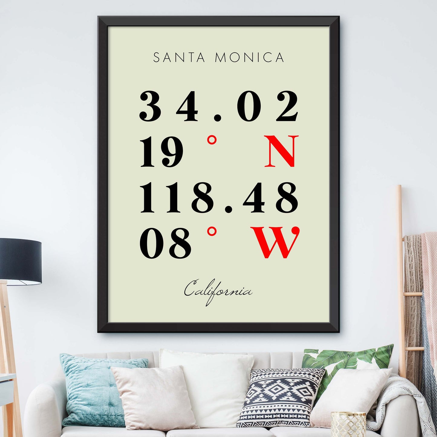 Santa-Monica Coordinate Map