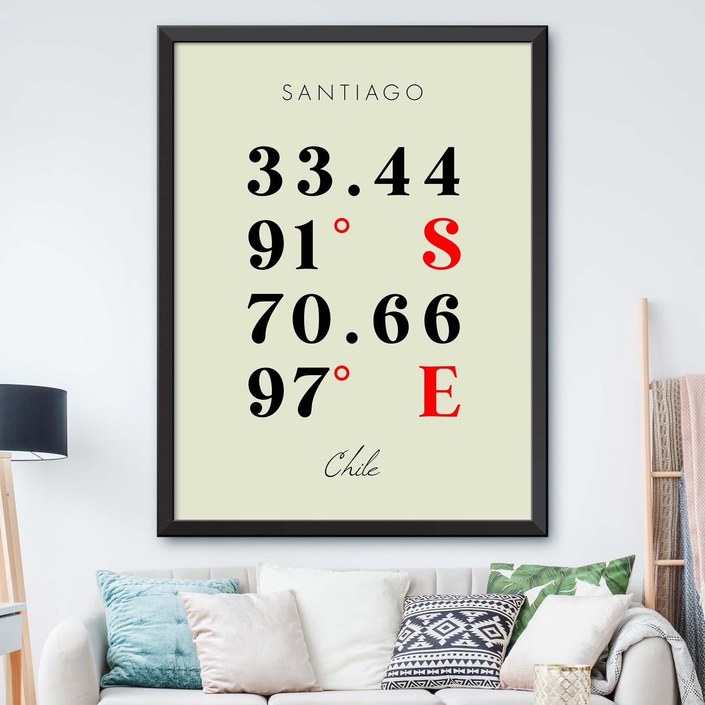 Santiago Coordinate Map