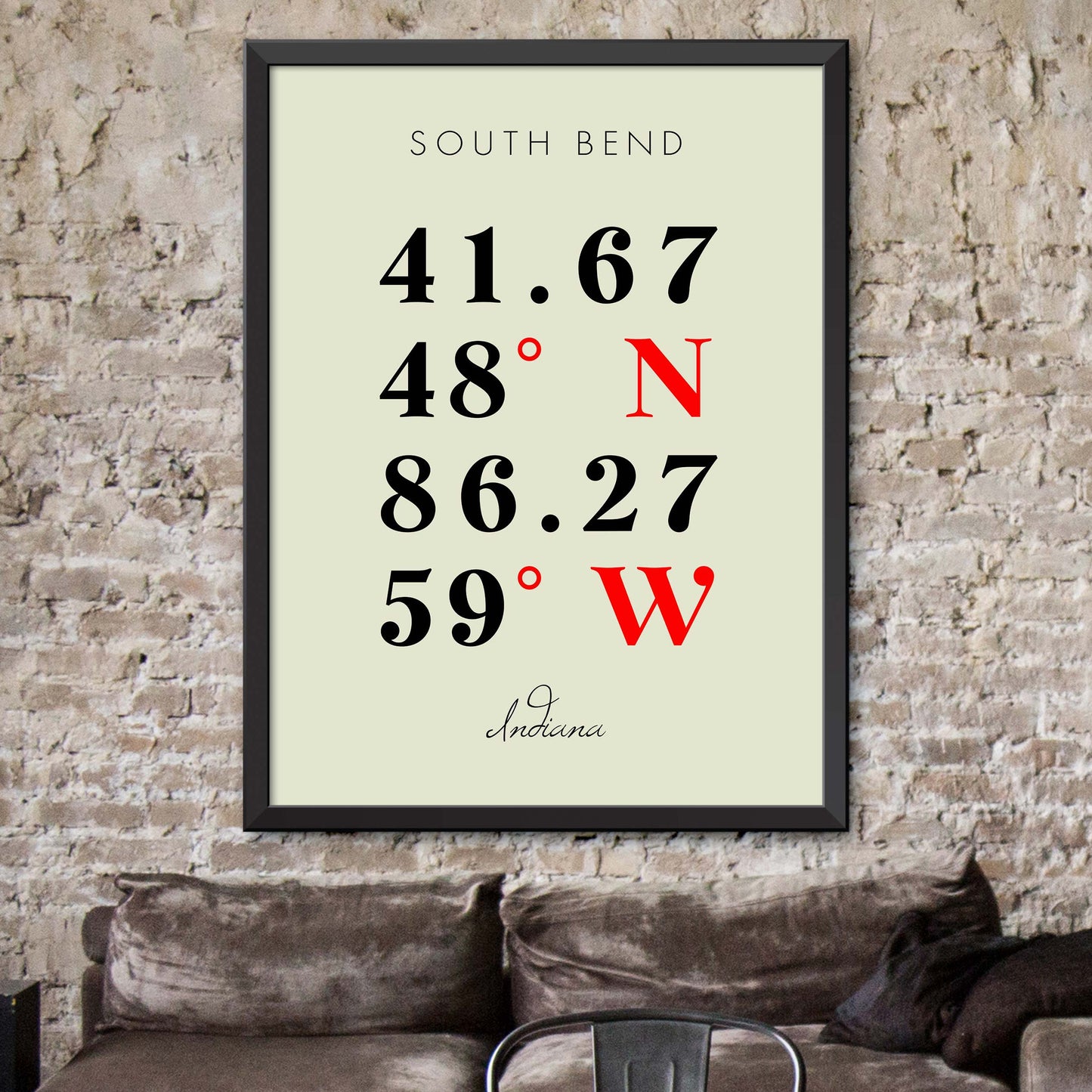 South-Bend Coordinate Map