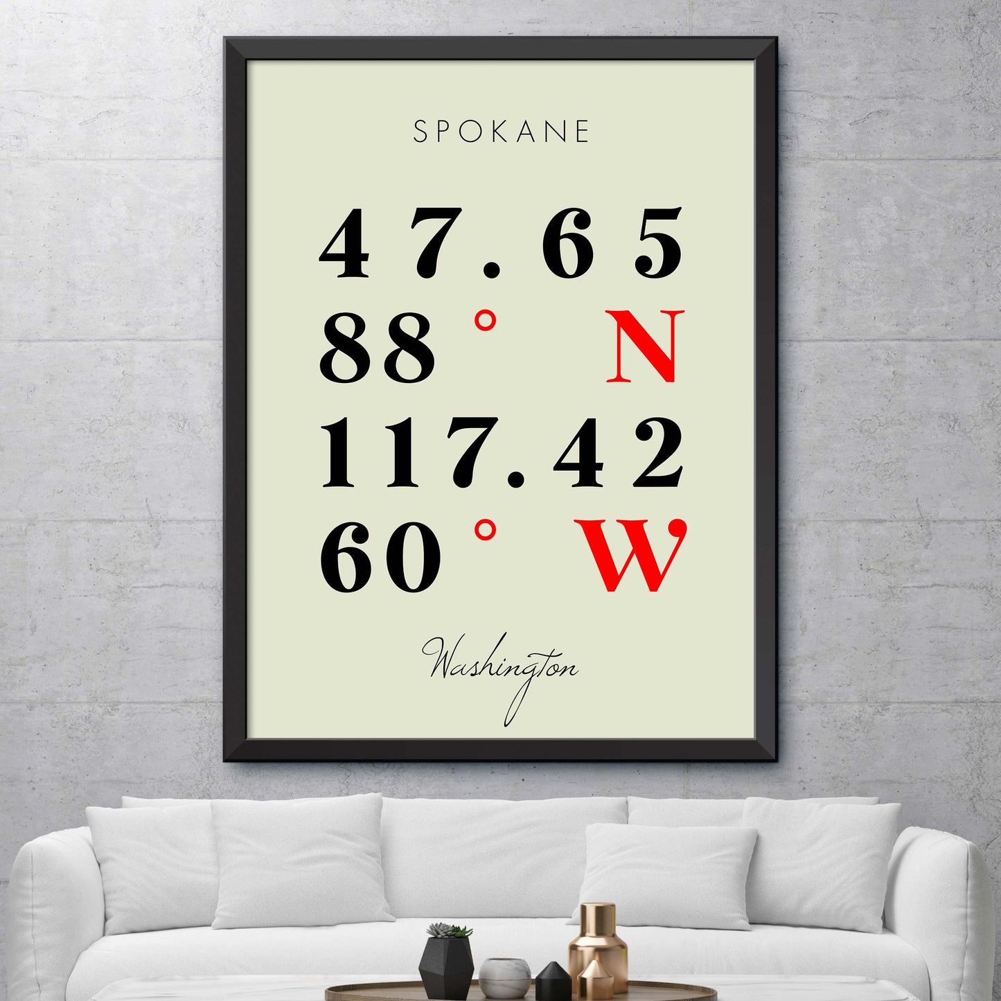 Spokane Coordinate Map