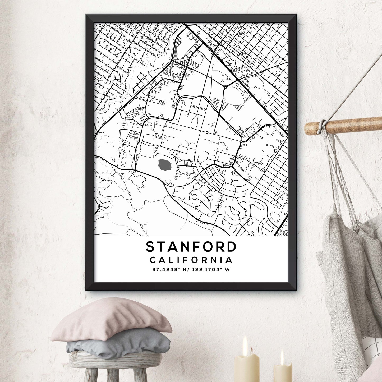 Stanford,California Map Print