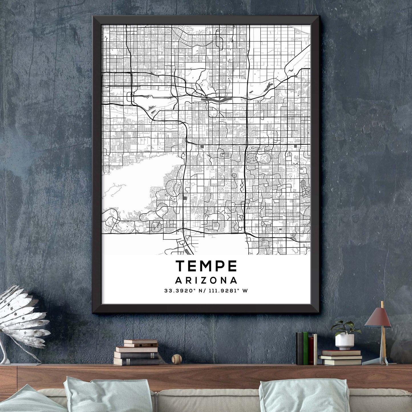 Tempe,Arizona Map Print