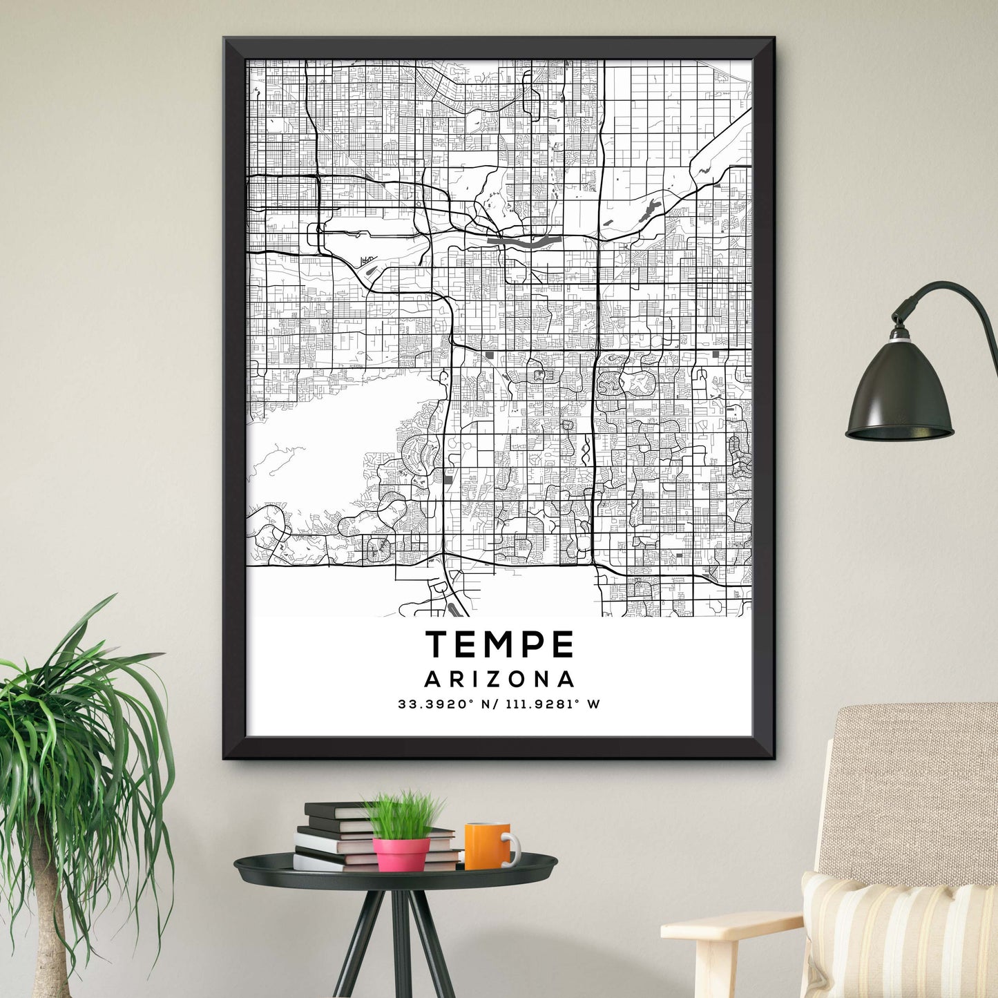 Tempe,Arizona Map Print