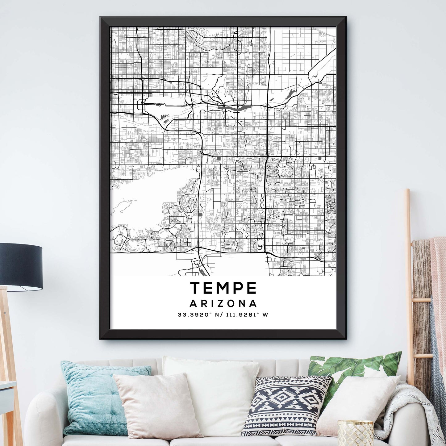 Tempe,Arizona Map Print