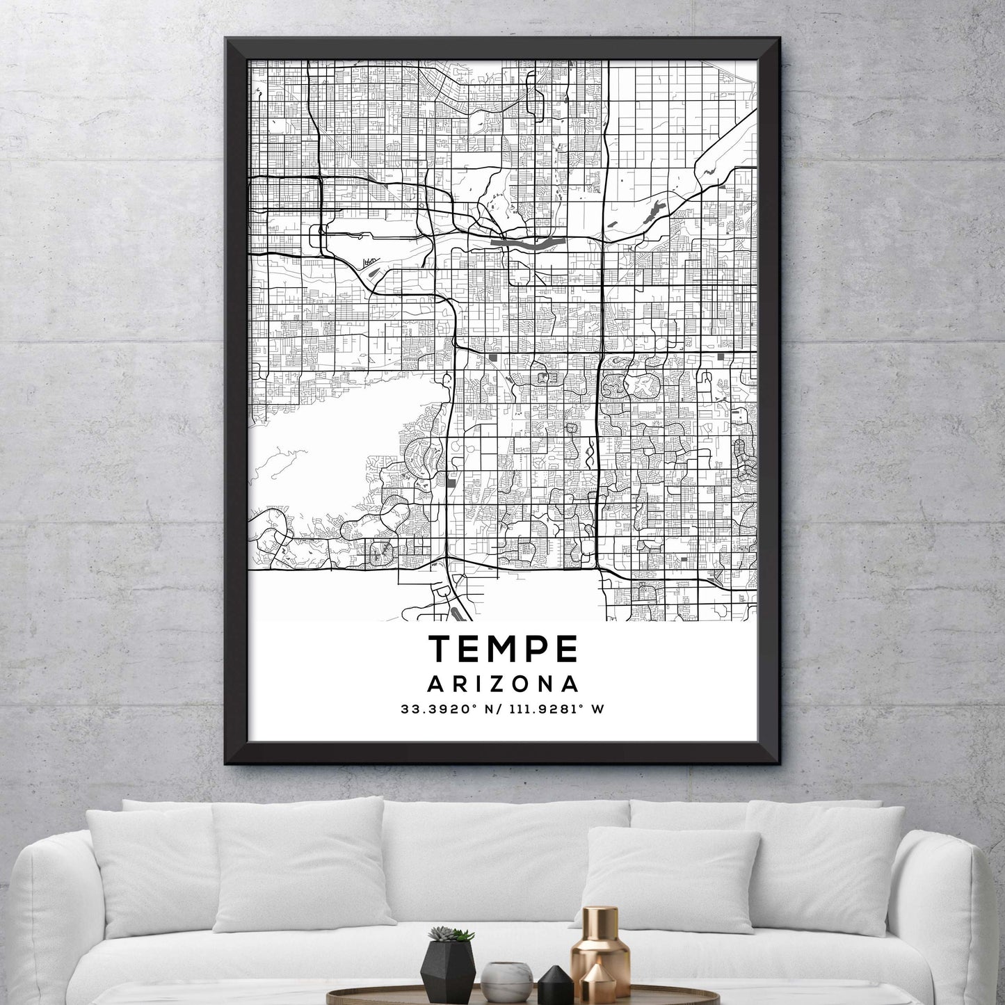 Tempe,Arizona Map Print