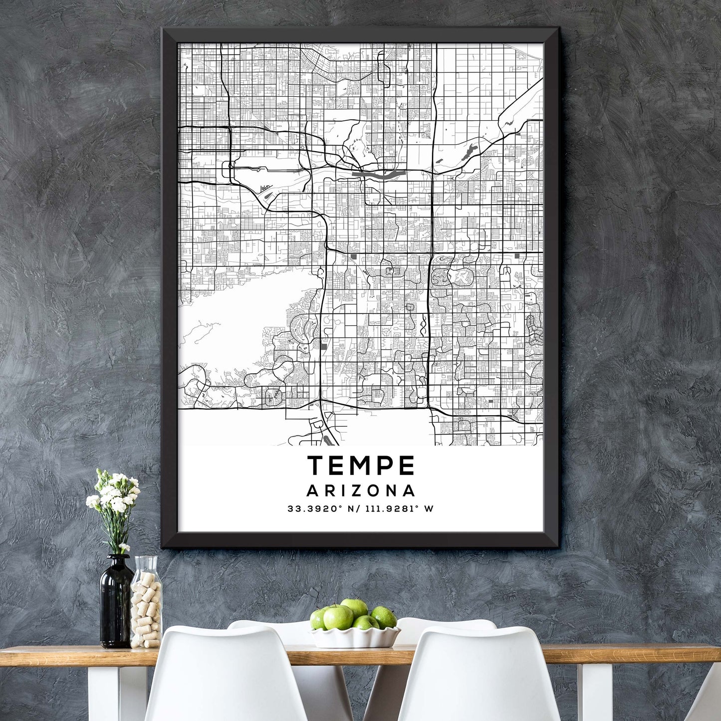Tempe,Arizona Map Print