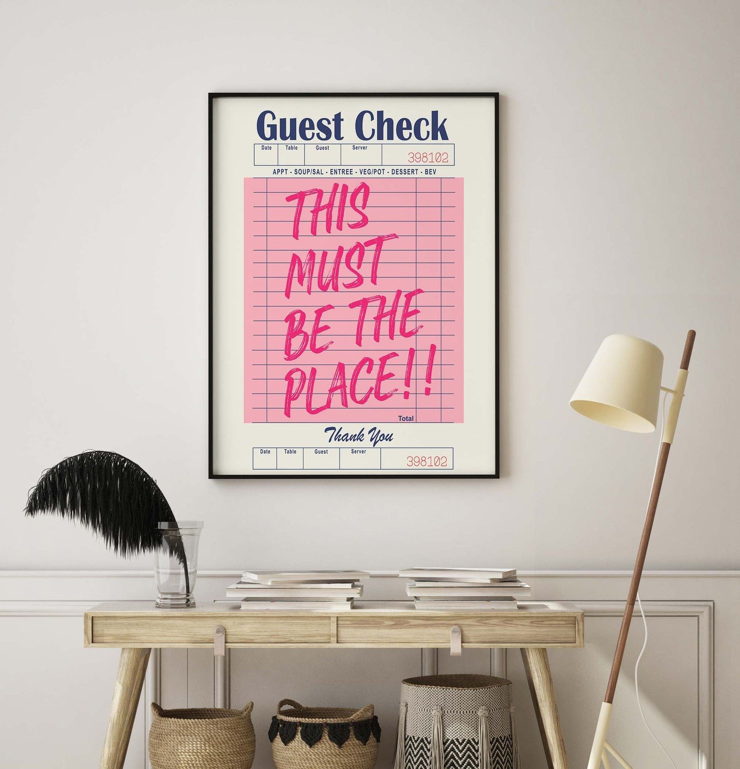 This Must Be The Place!! Pink Poster