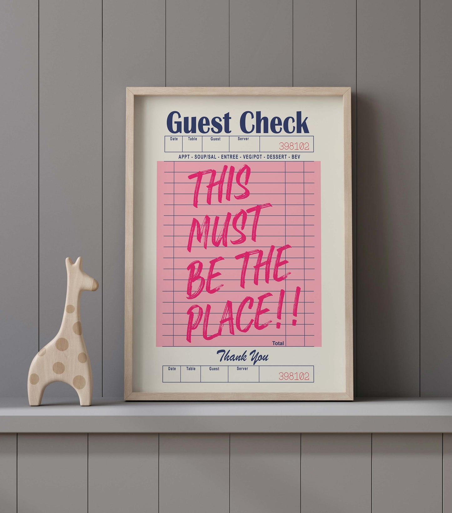 This Must Be The Place!! Pink Poster