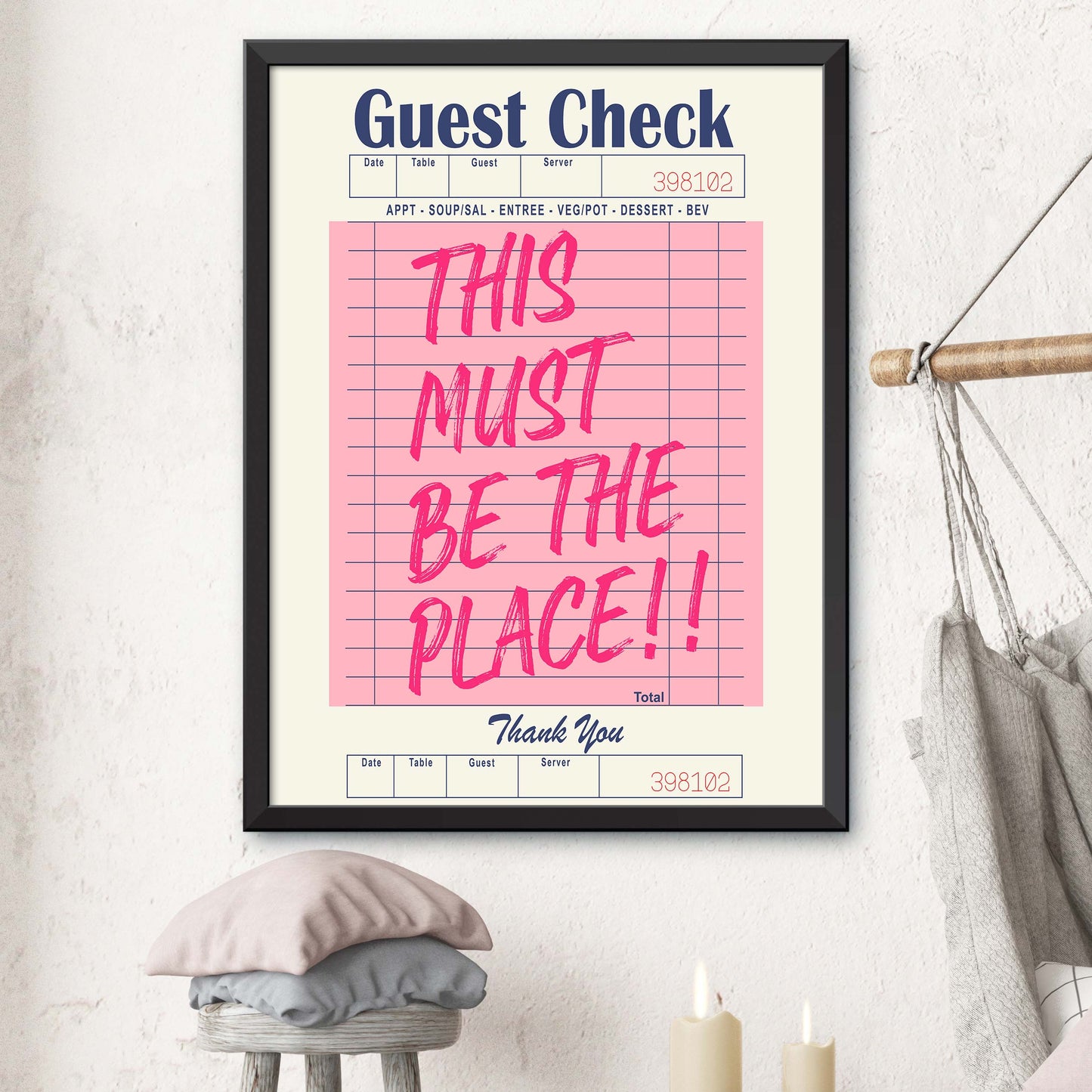 This Must Be The Place!! Pink Poster