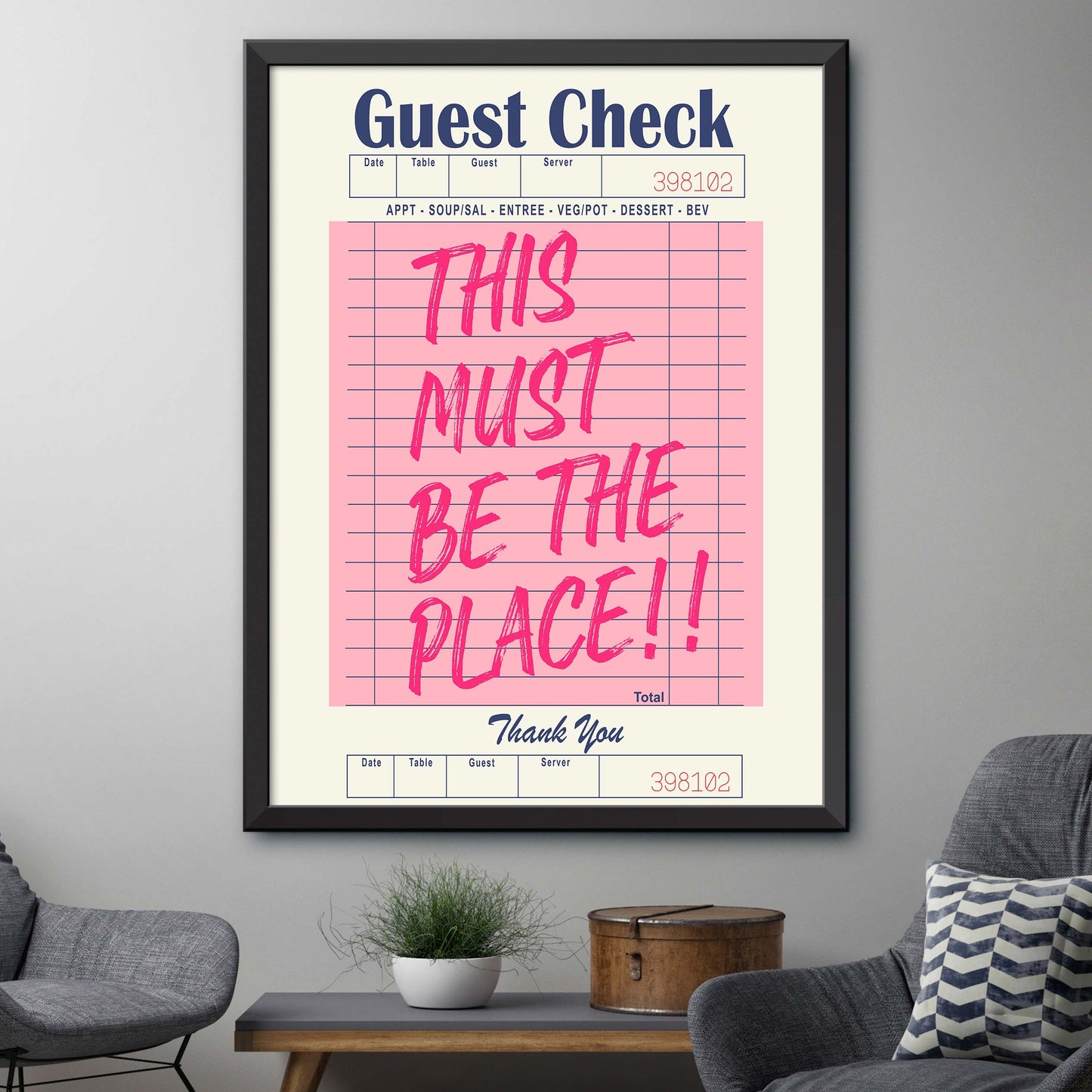 This Must Be The Place!! Pink Poster