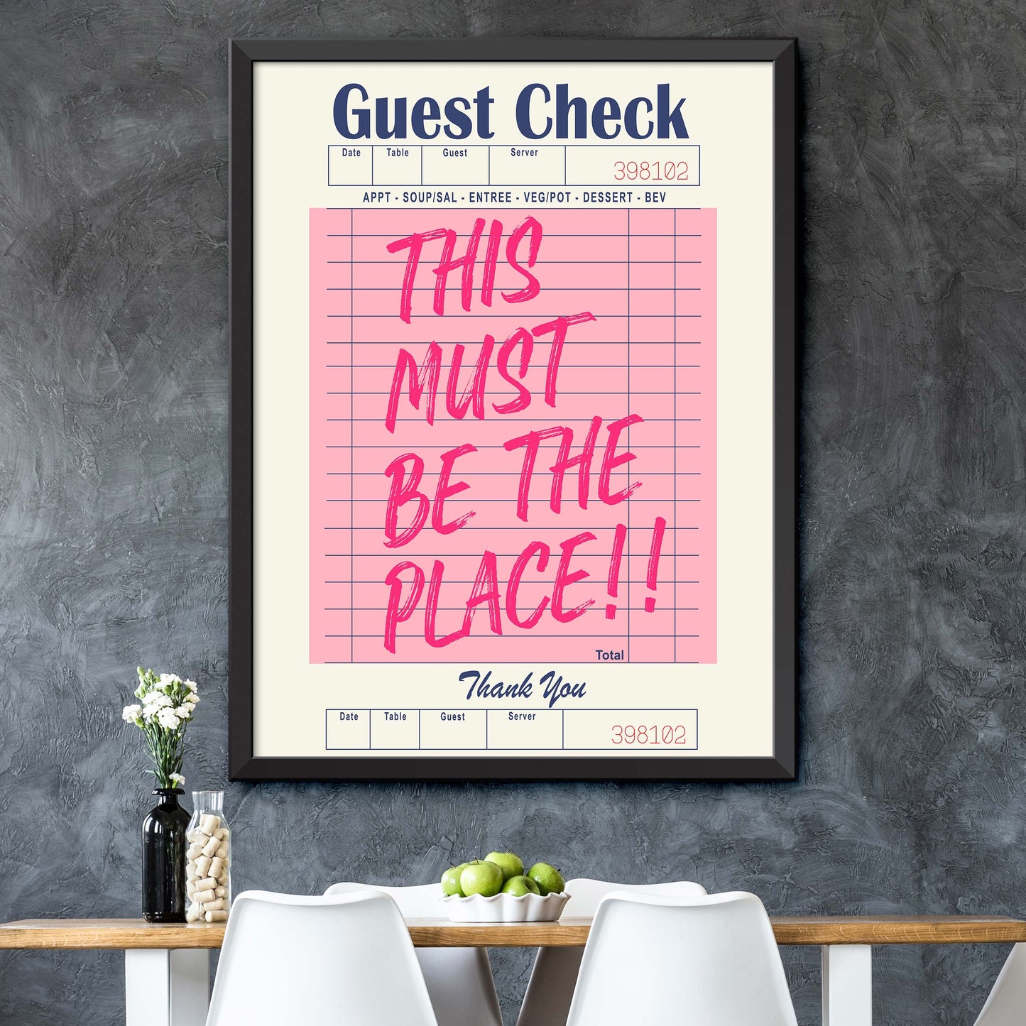 This Must Be The Place!! Pink Poster