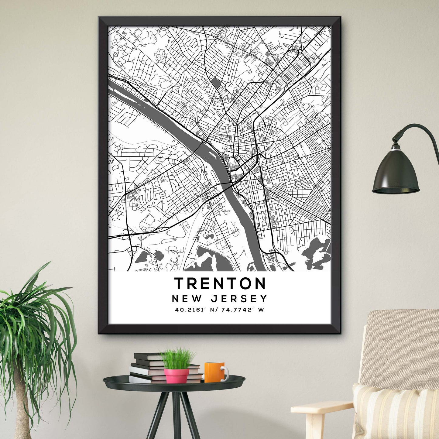 Trenton,New-Jersey Map Print