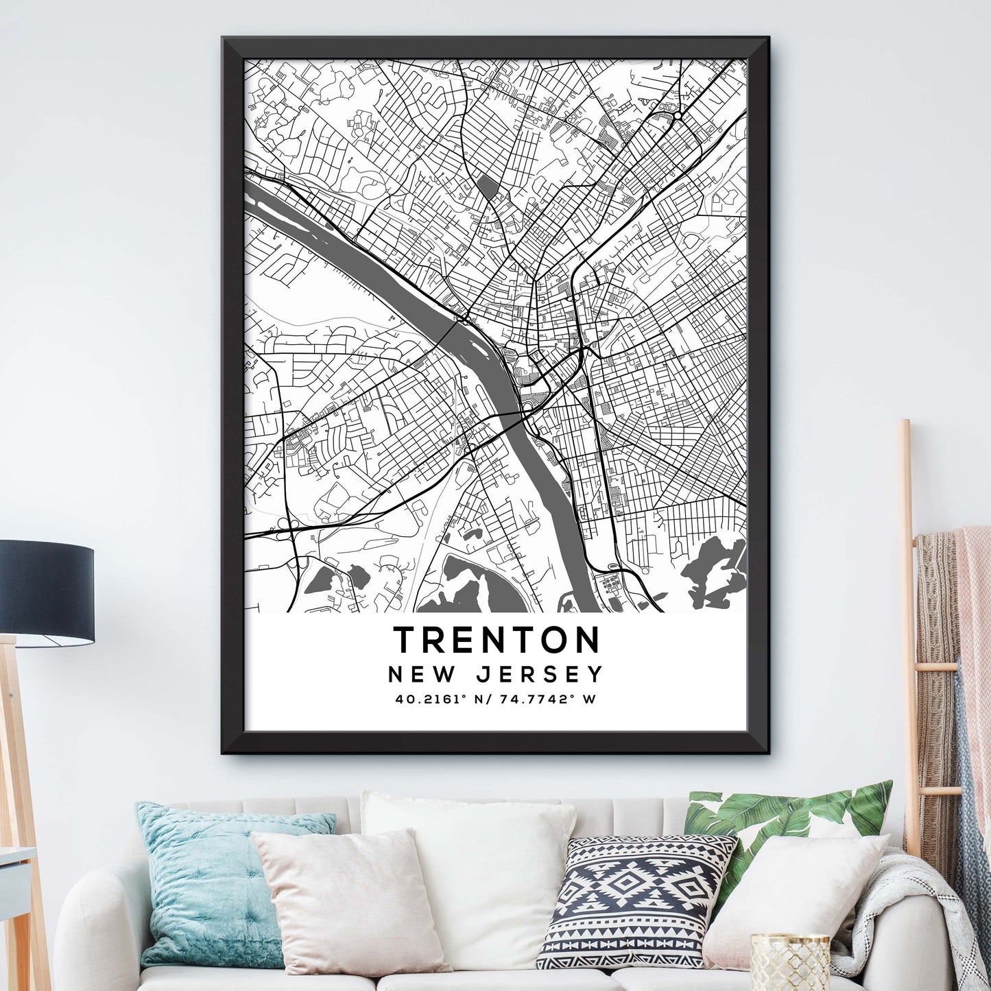 Trenton,New-Jersey Map Print