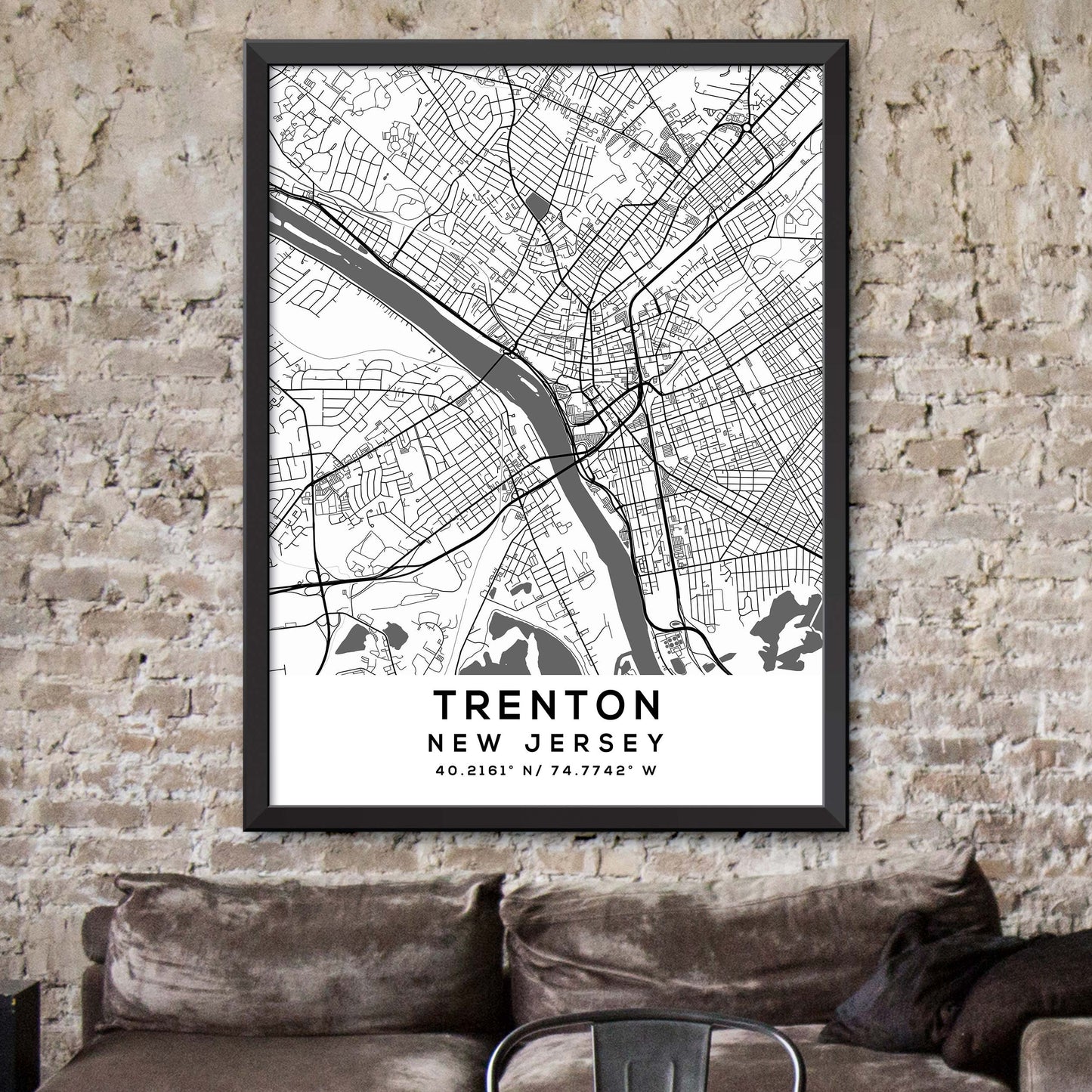 Trenton,New-Jersey Map Print