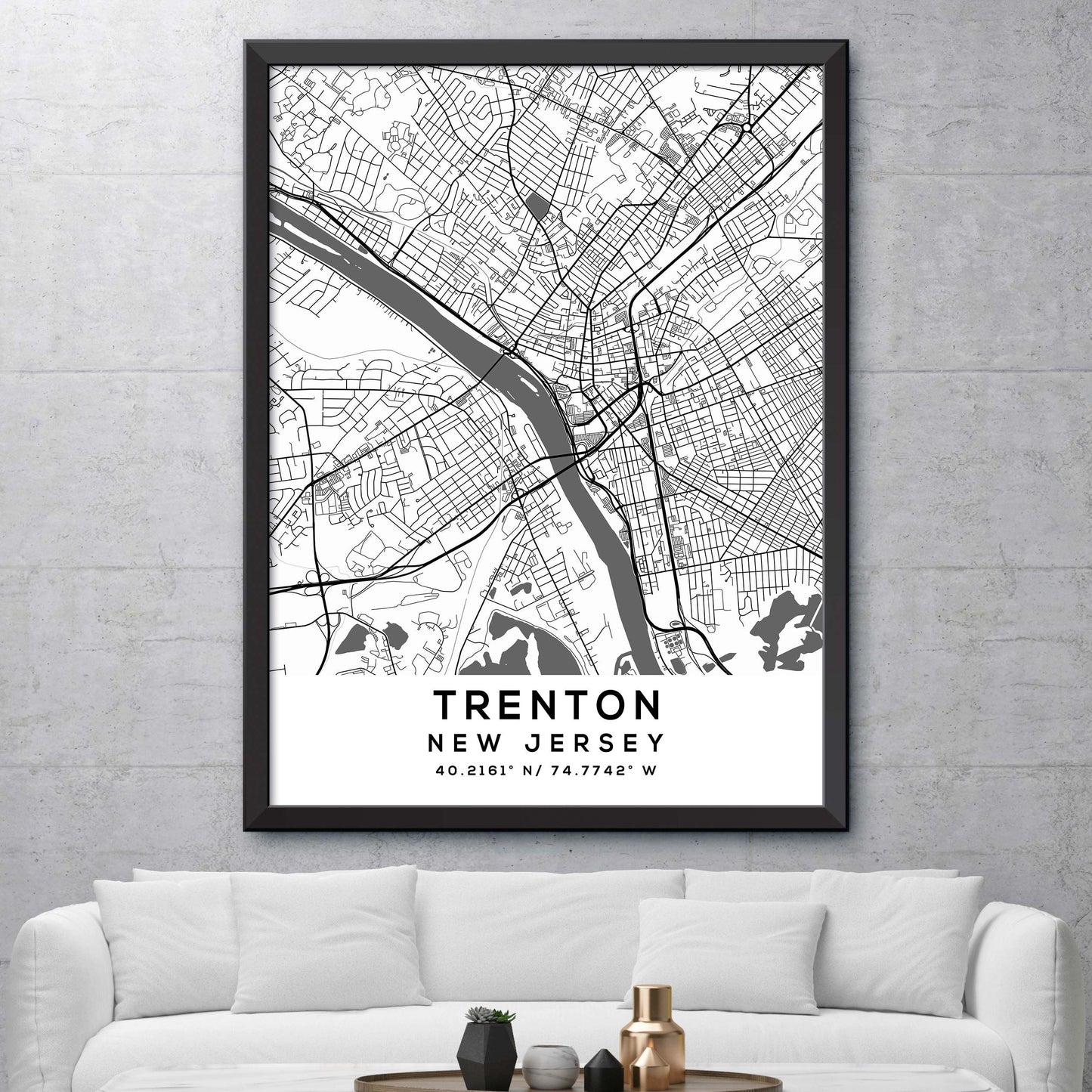 Trenton,New-Jersey Map Print