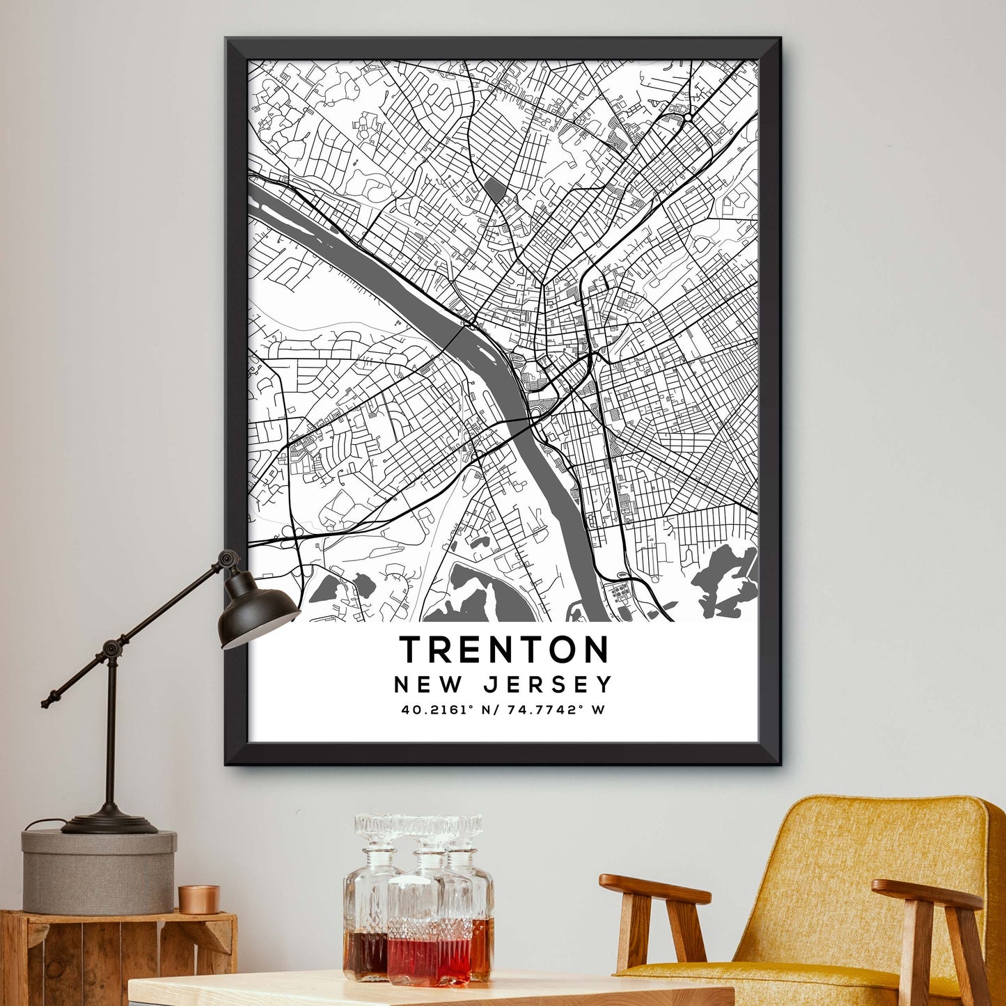 Trenton,New-Jersey Map Print