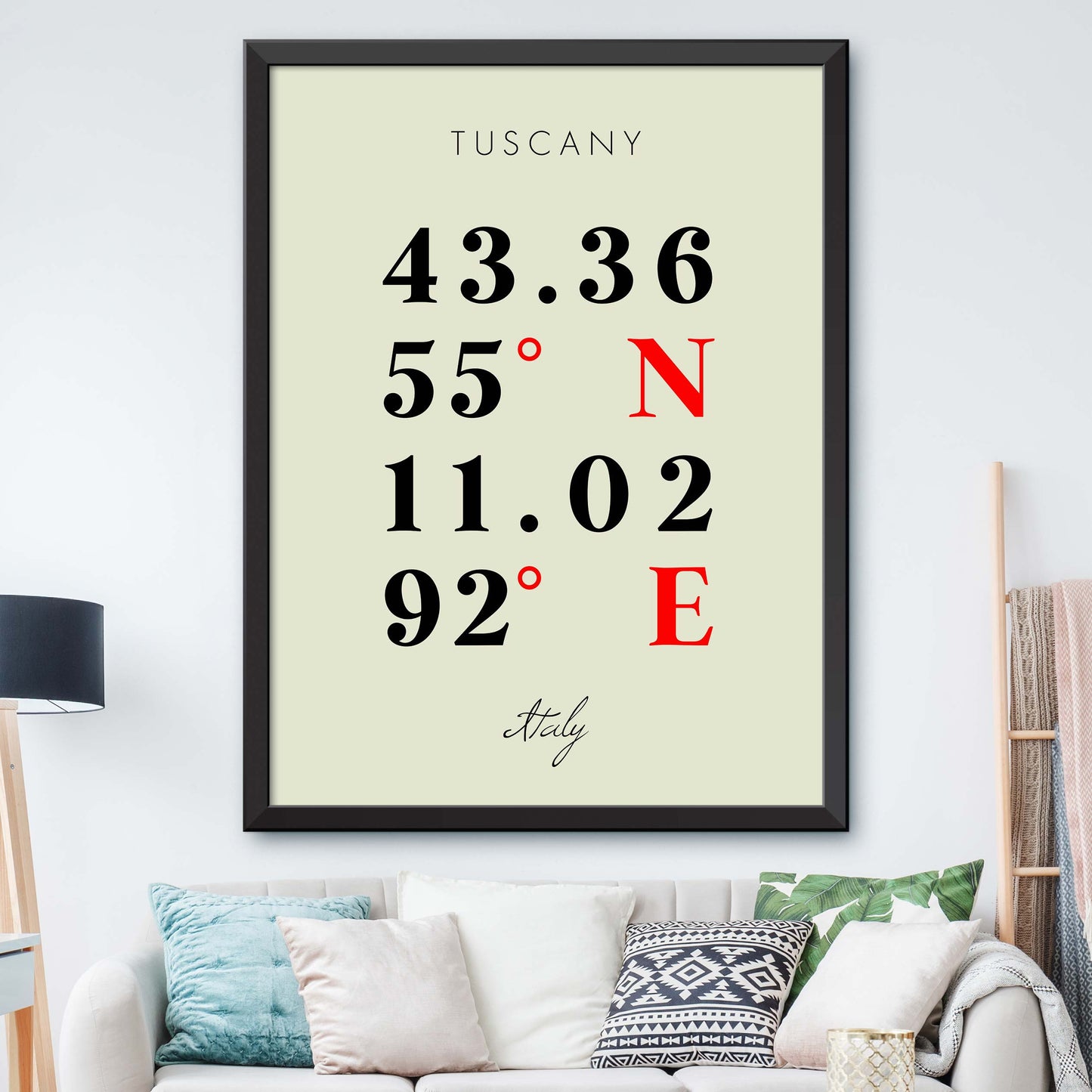 Tuscany Coordinate Map