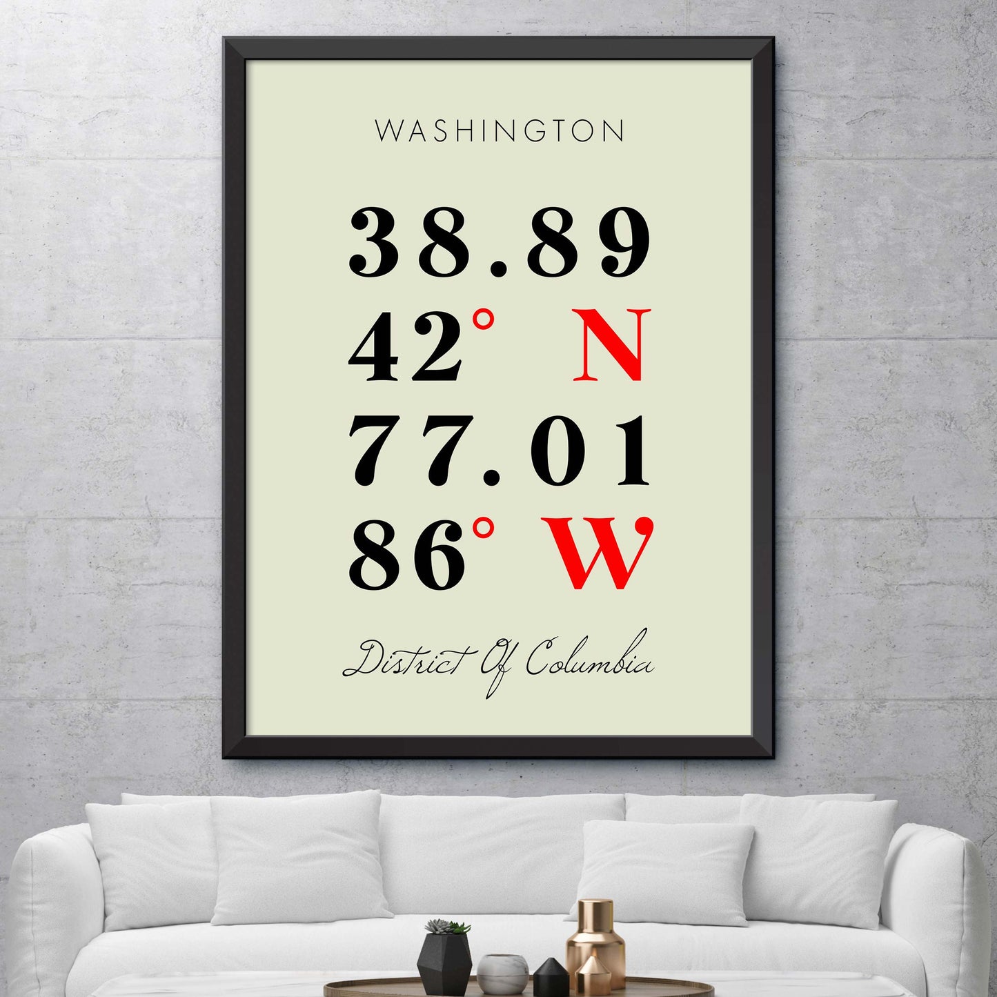 Washington D.C Coordinate Map