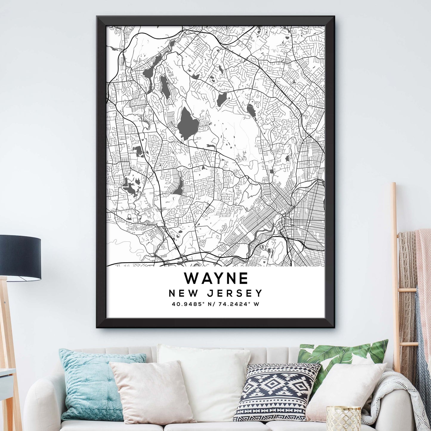 Wayne,New-Jersey Map Print