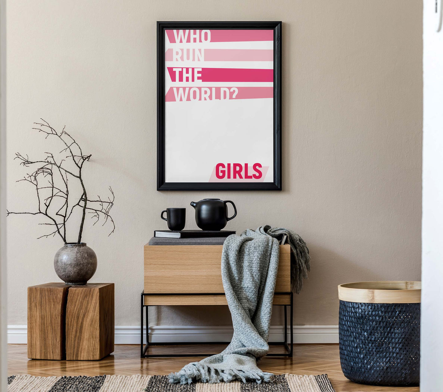 Pink Who Runs The World Poster