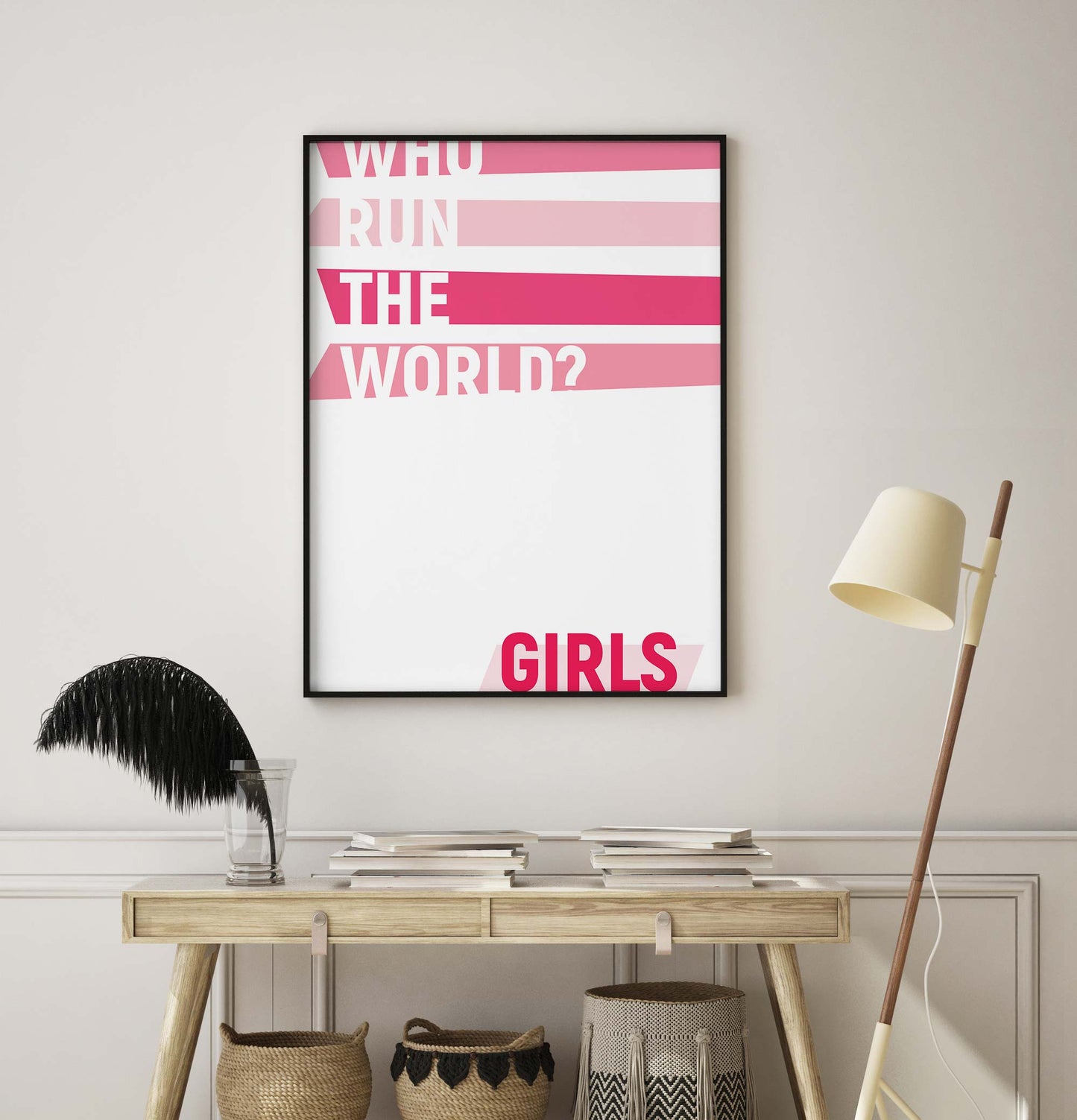 Pink Who Runs The World Poster