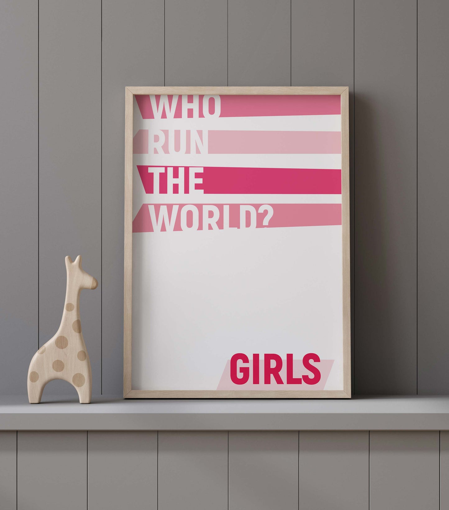Pink Who Runs The World Poster