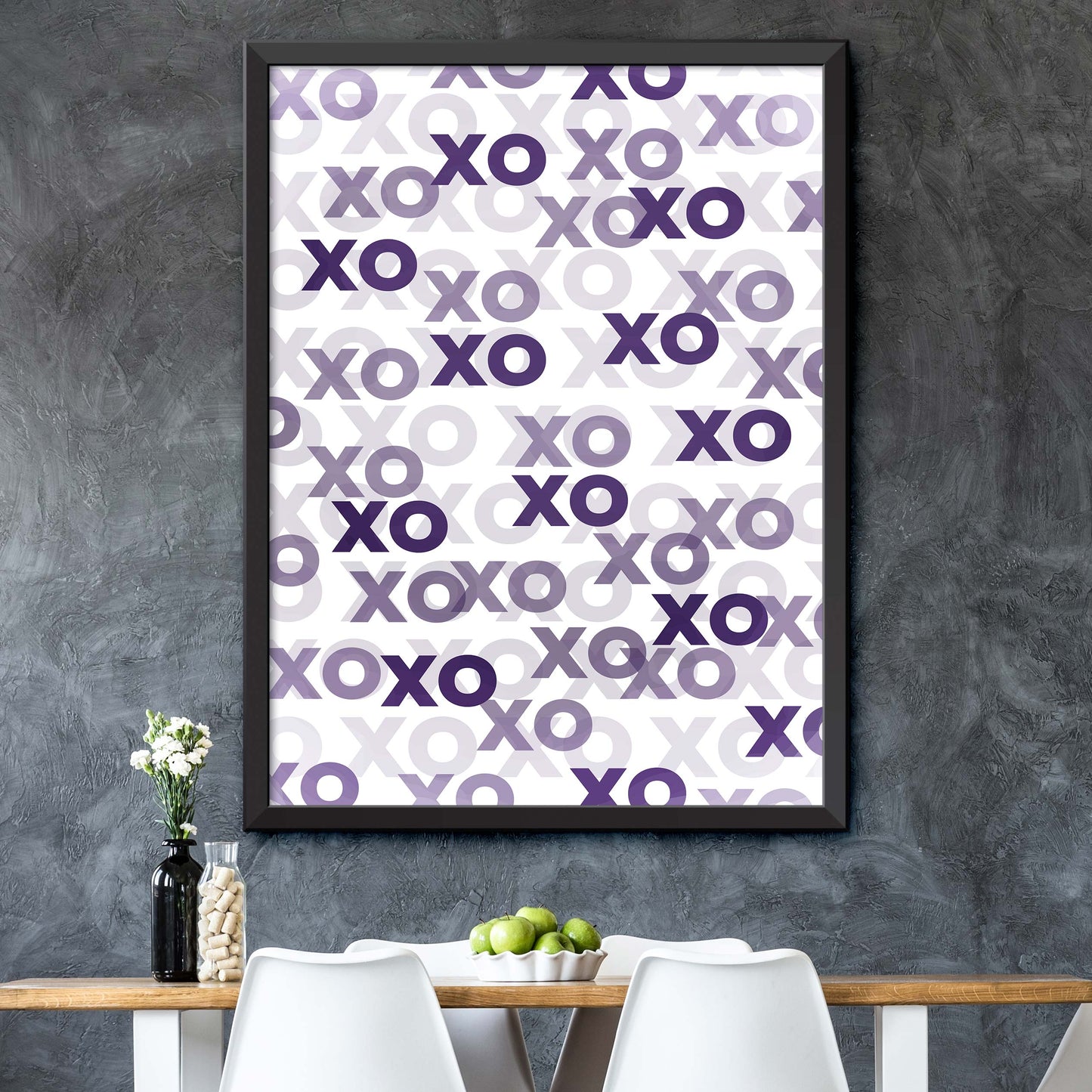 Set Of Purple Xoxo Poster