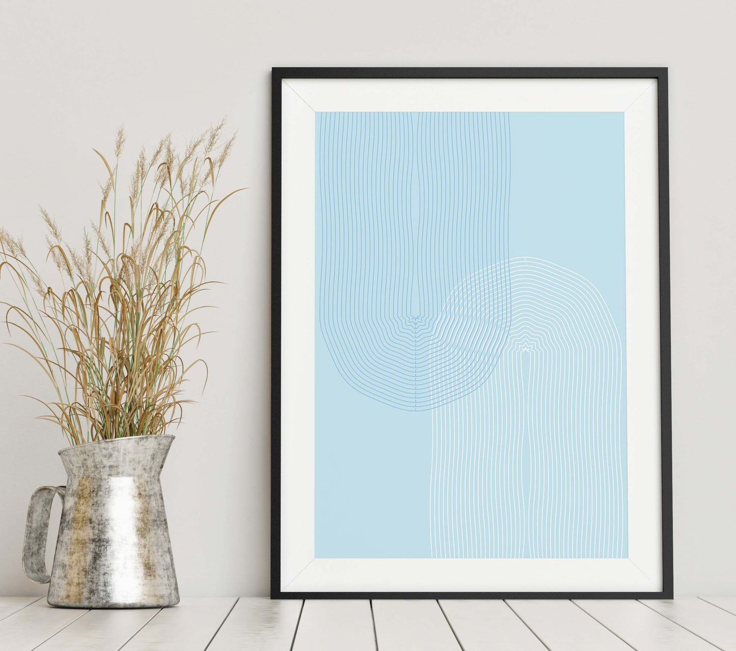 Blue Mid Century Poster