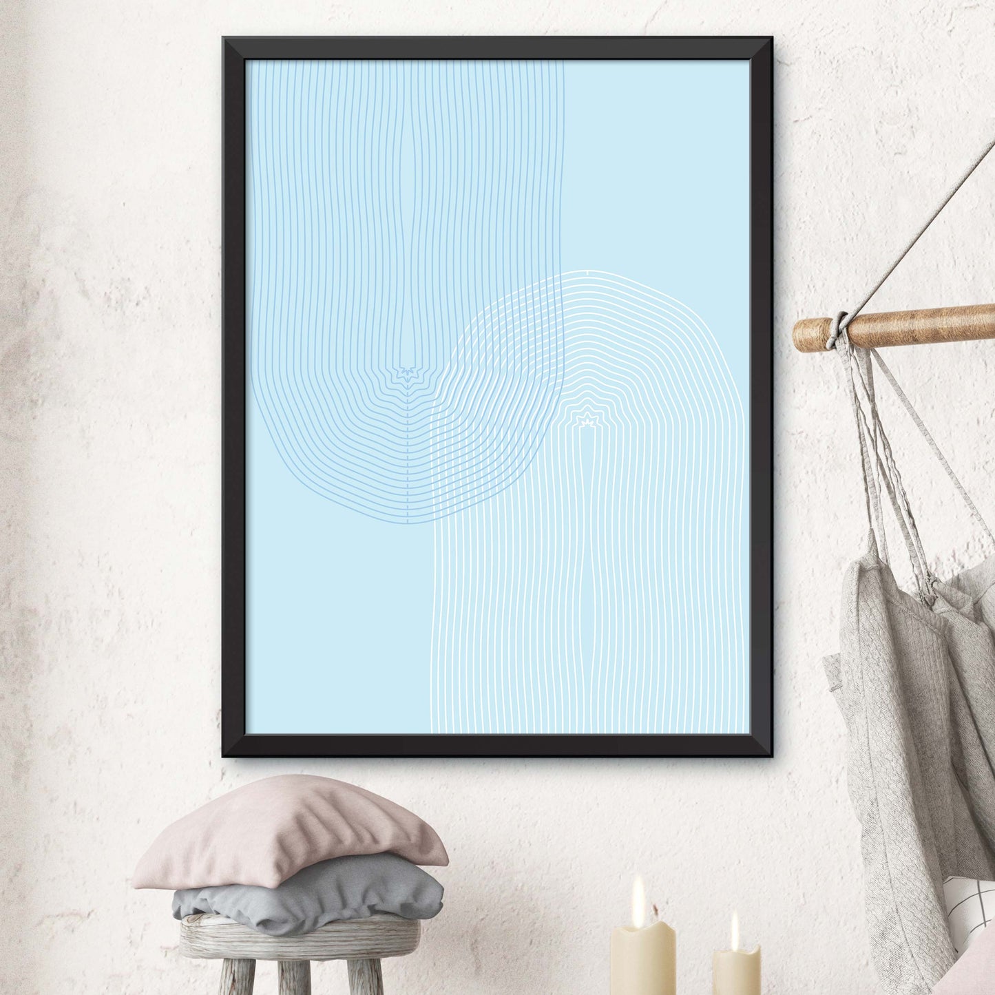 Blue Mid Century Poster